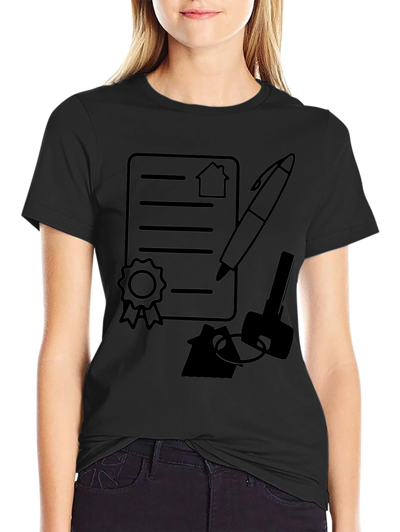 Real Estate Deal Black T-Shirt