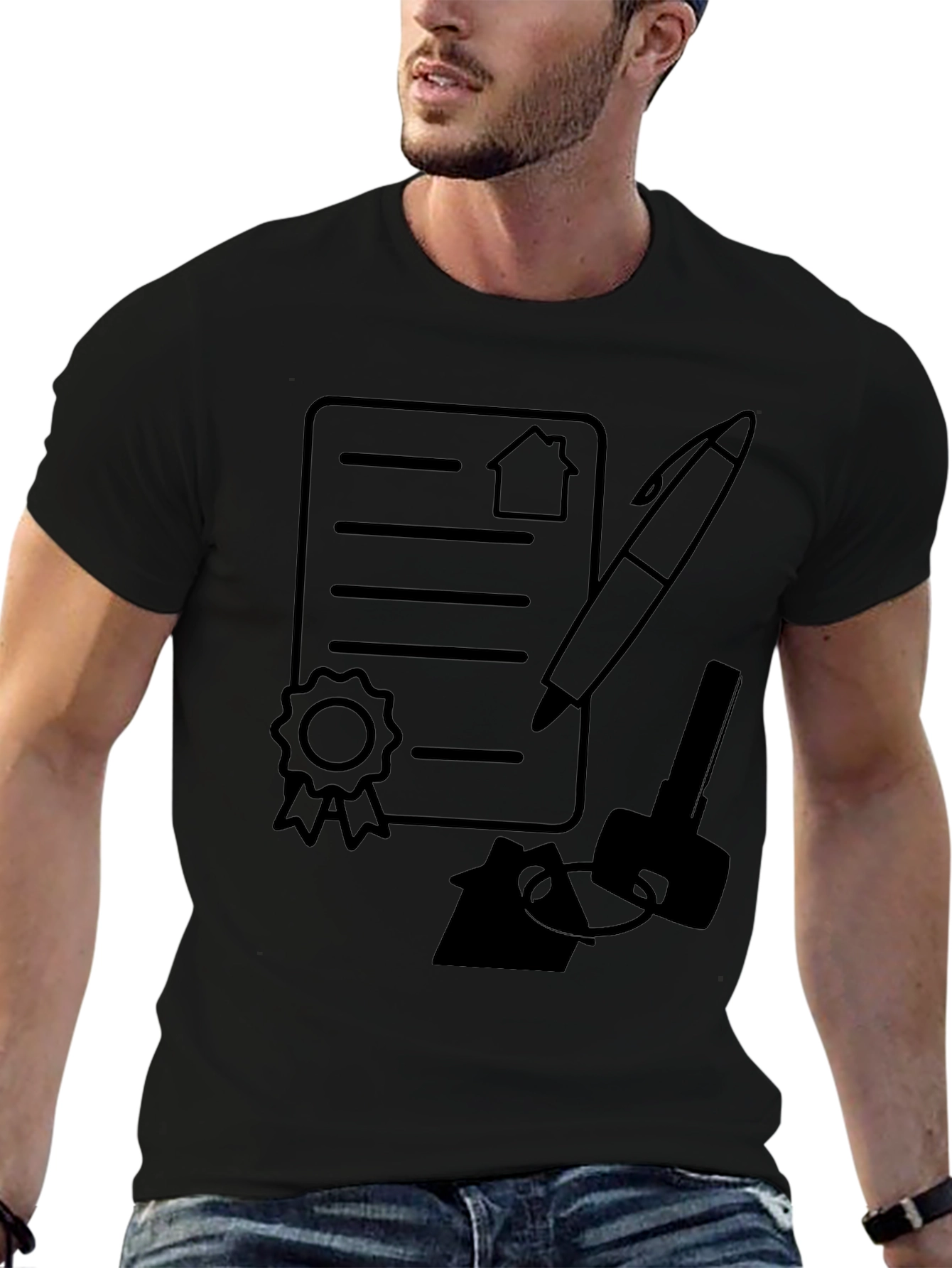 Real Estate Deal Black T-Shirt