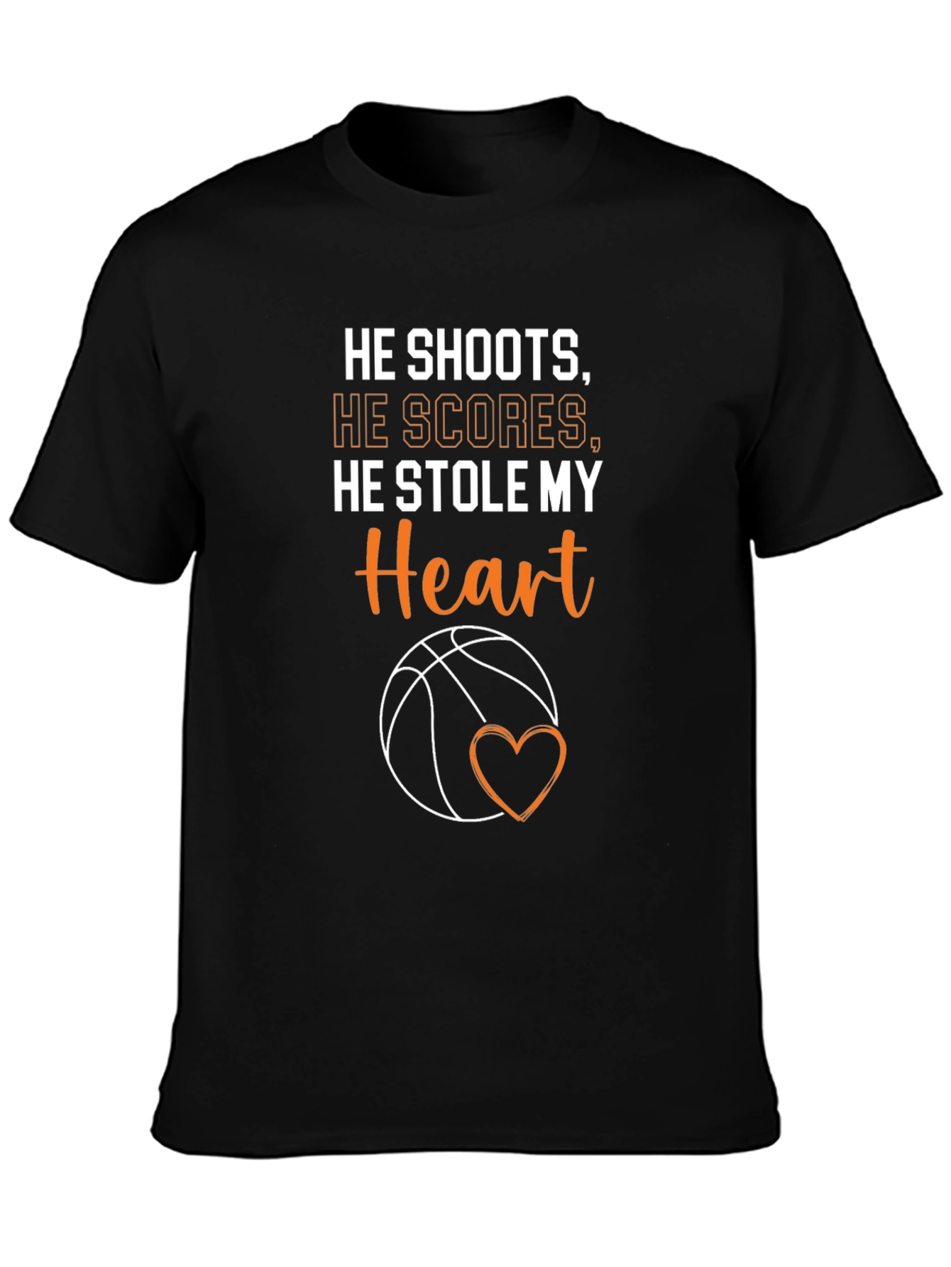 Basketball Heart Valentine T-Shirt