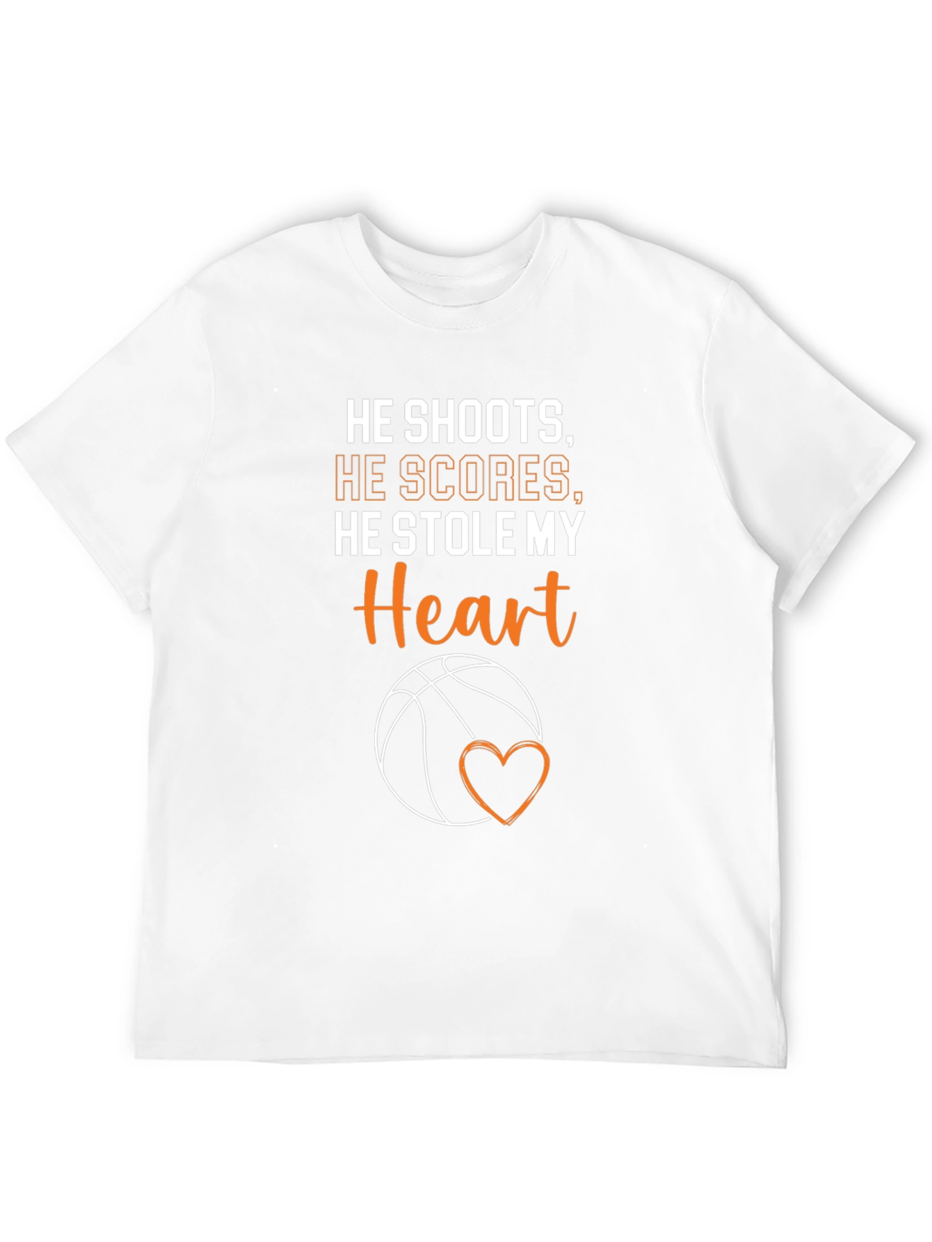Basketball Heart Valentine T-Shirt