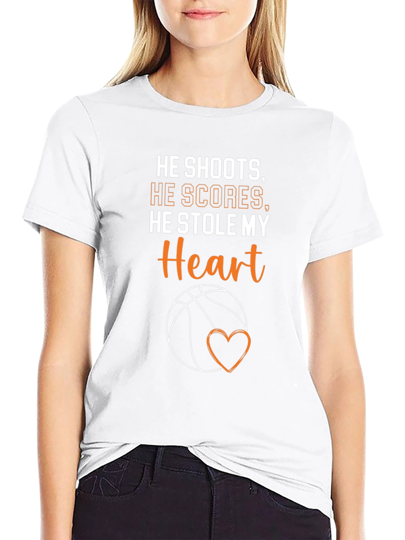 Basketball Heart Valentine T-Shirt