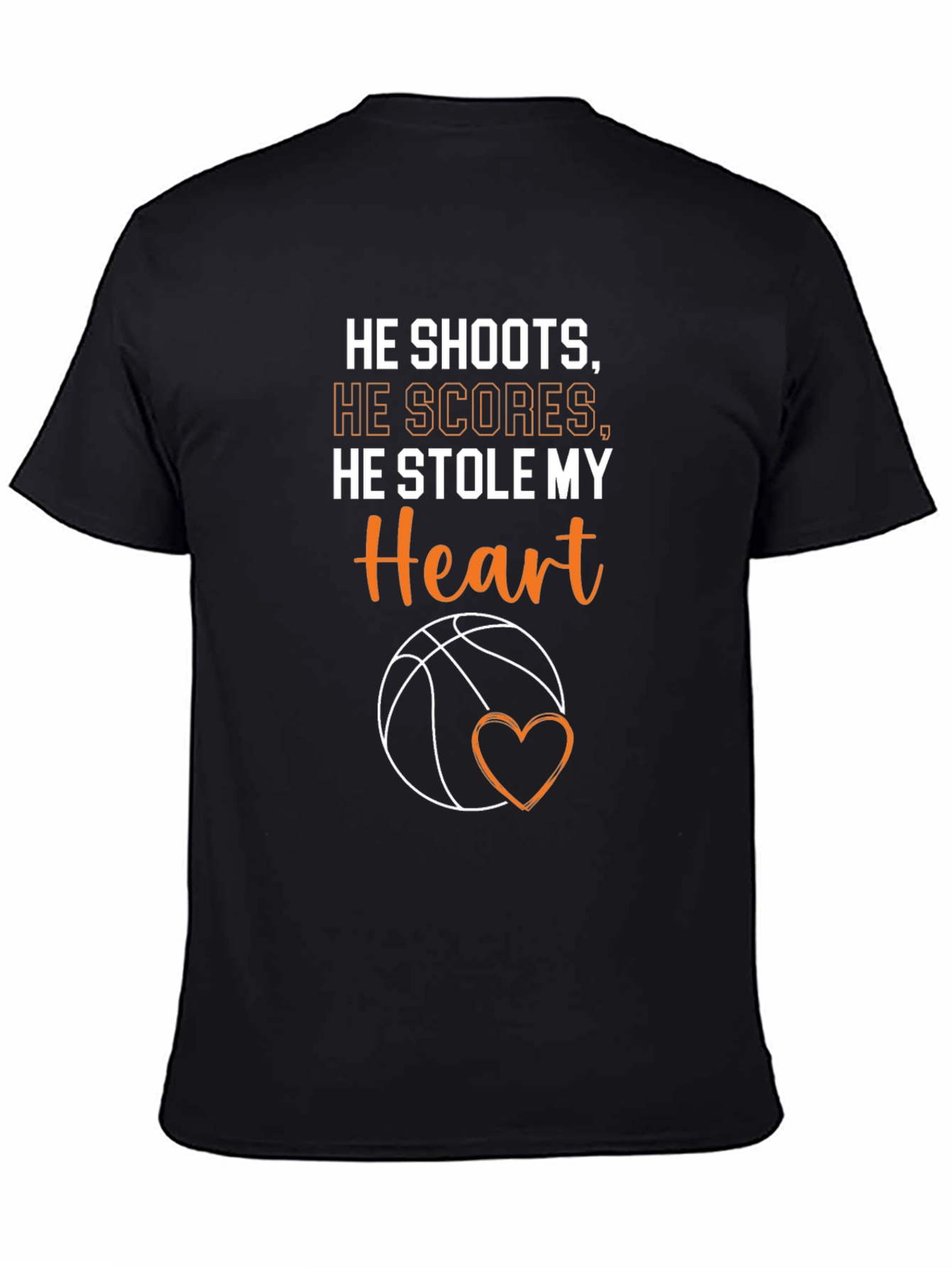 Basketball Heart Valentine T-Shirt
