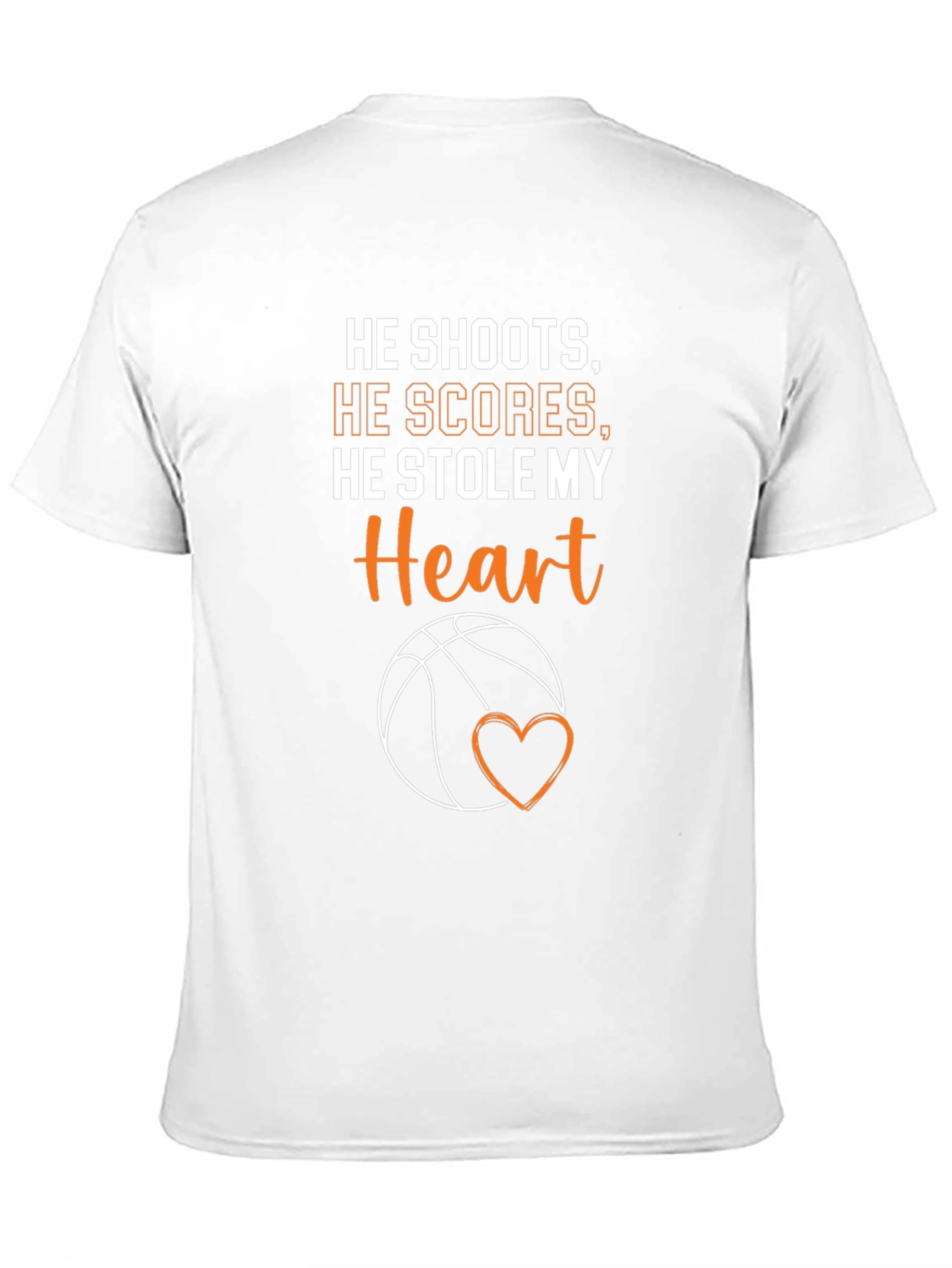 Basketball Heart Valentine T-Shirt