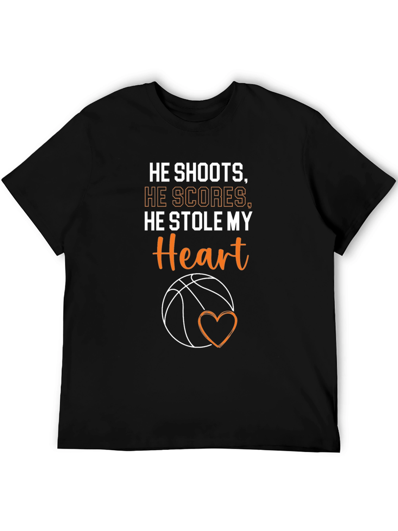 Basketball Heart Valentine T-Shirt
