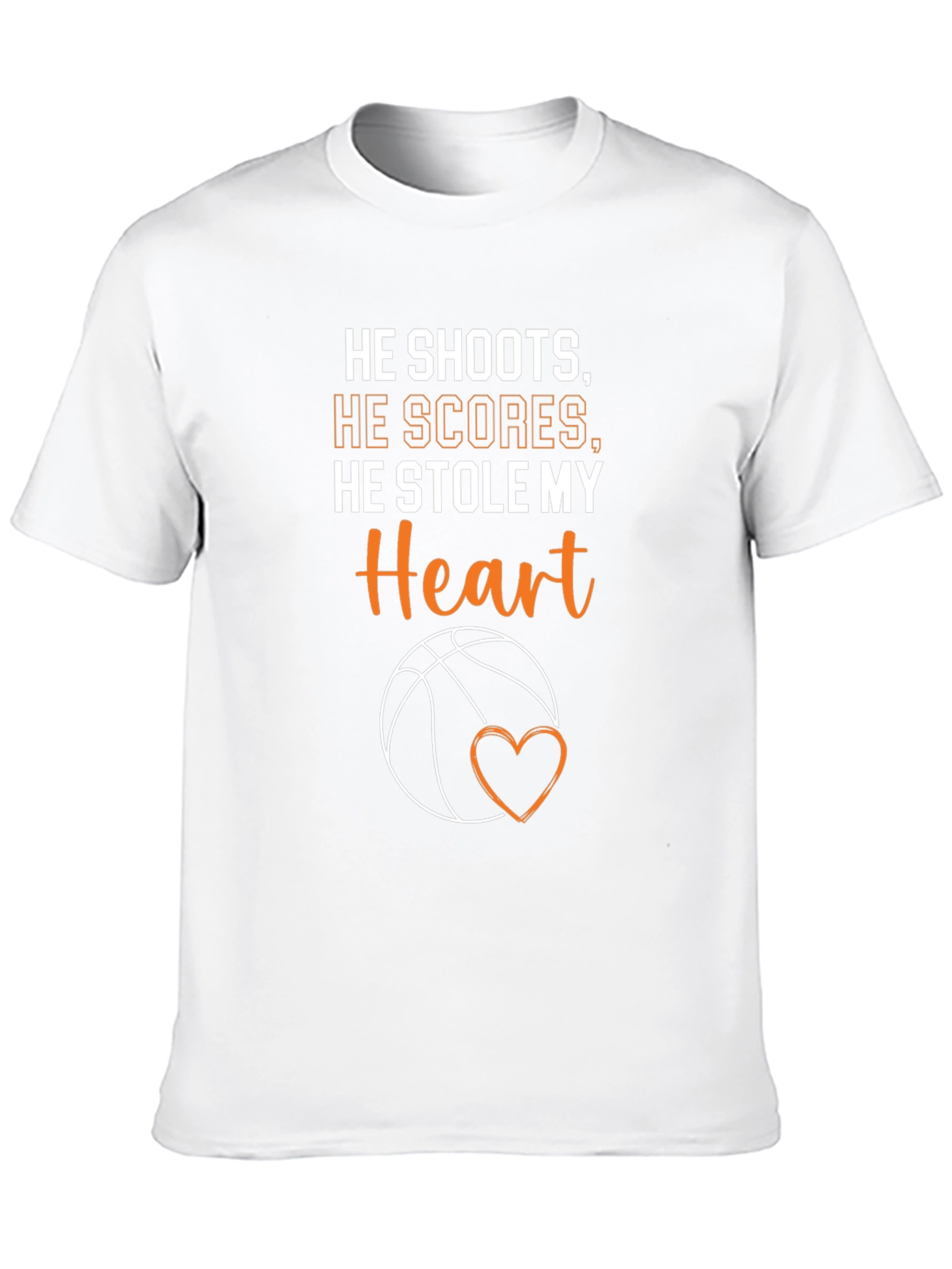 Basketball Heart Valentine T-Shirt