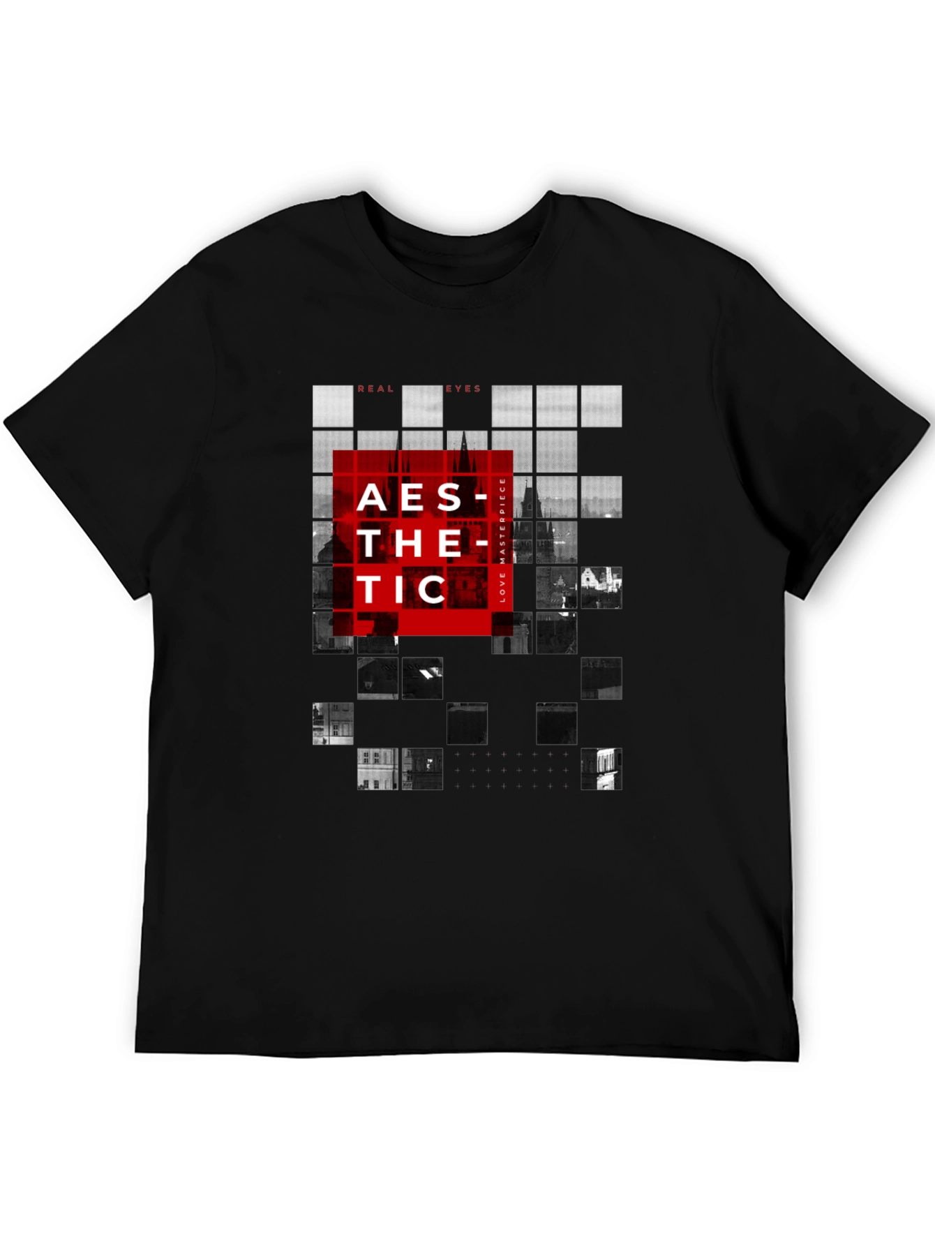 Aesthetic Grid Graphic Tee - Modern Style