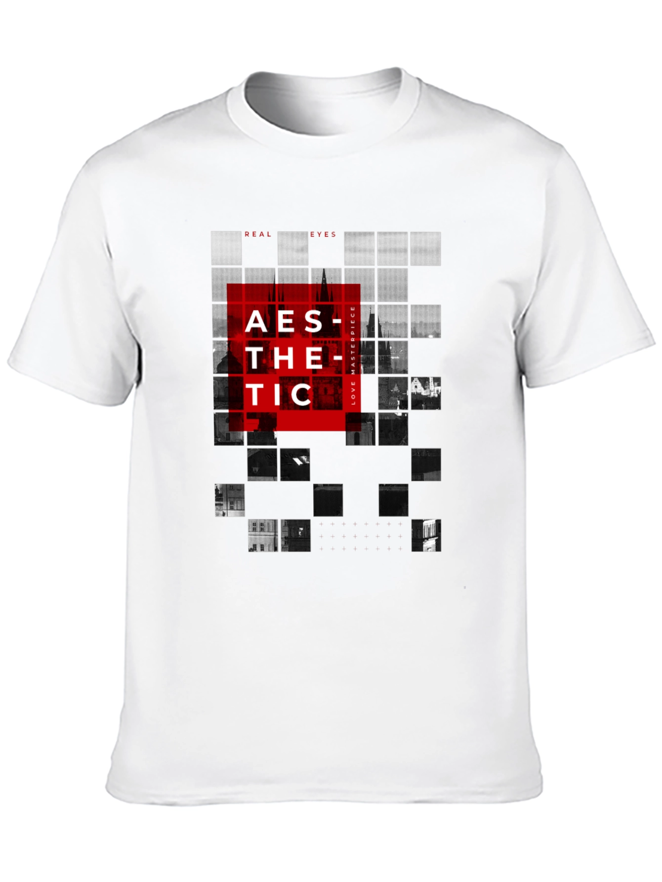Aesthetic Grid Graphic Tee - Modern Style