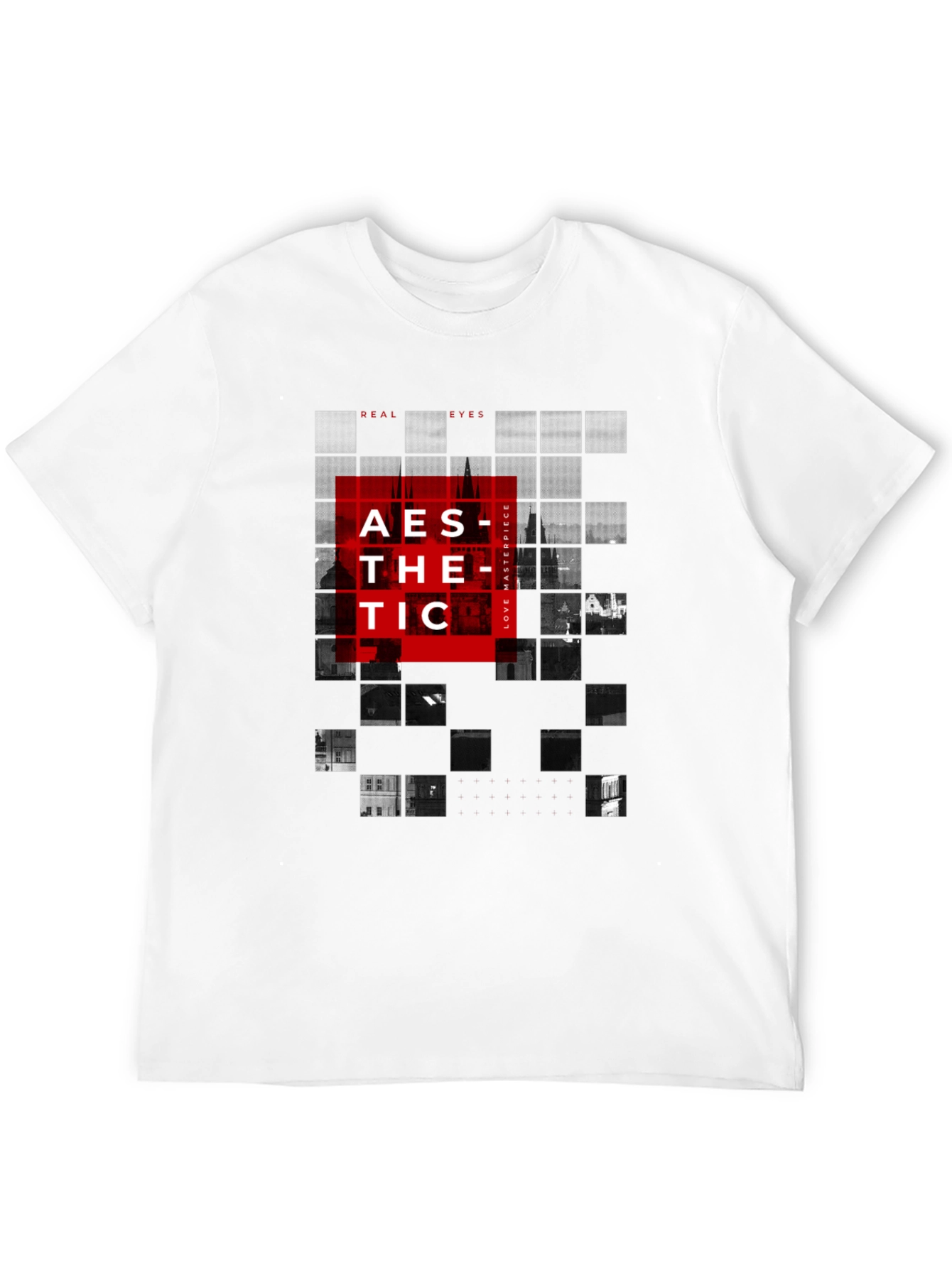 Aesthetic Grid Graphic Tee - Modern Style