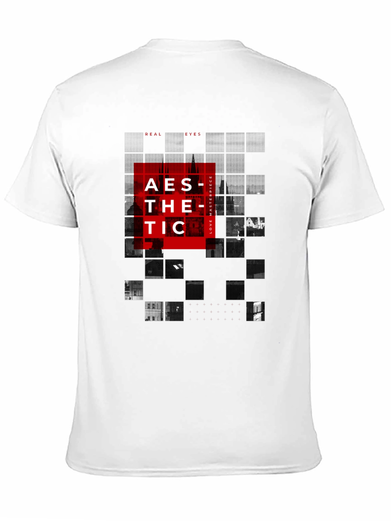 Aesthetic Grid Graphic Tee - Modern Style