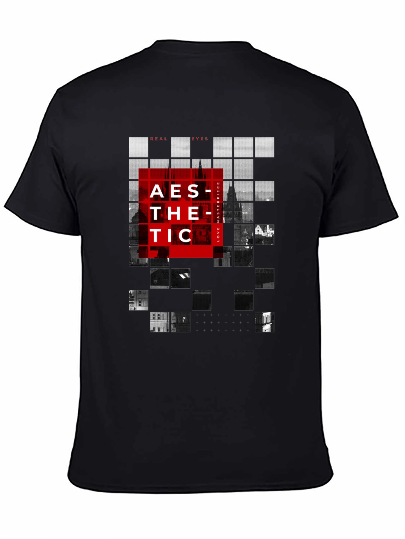 Aesthetic Grid Graphic Tee - Modern Style