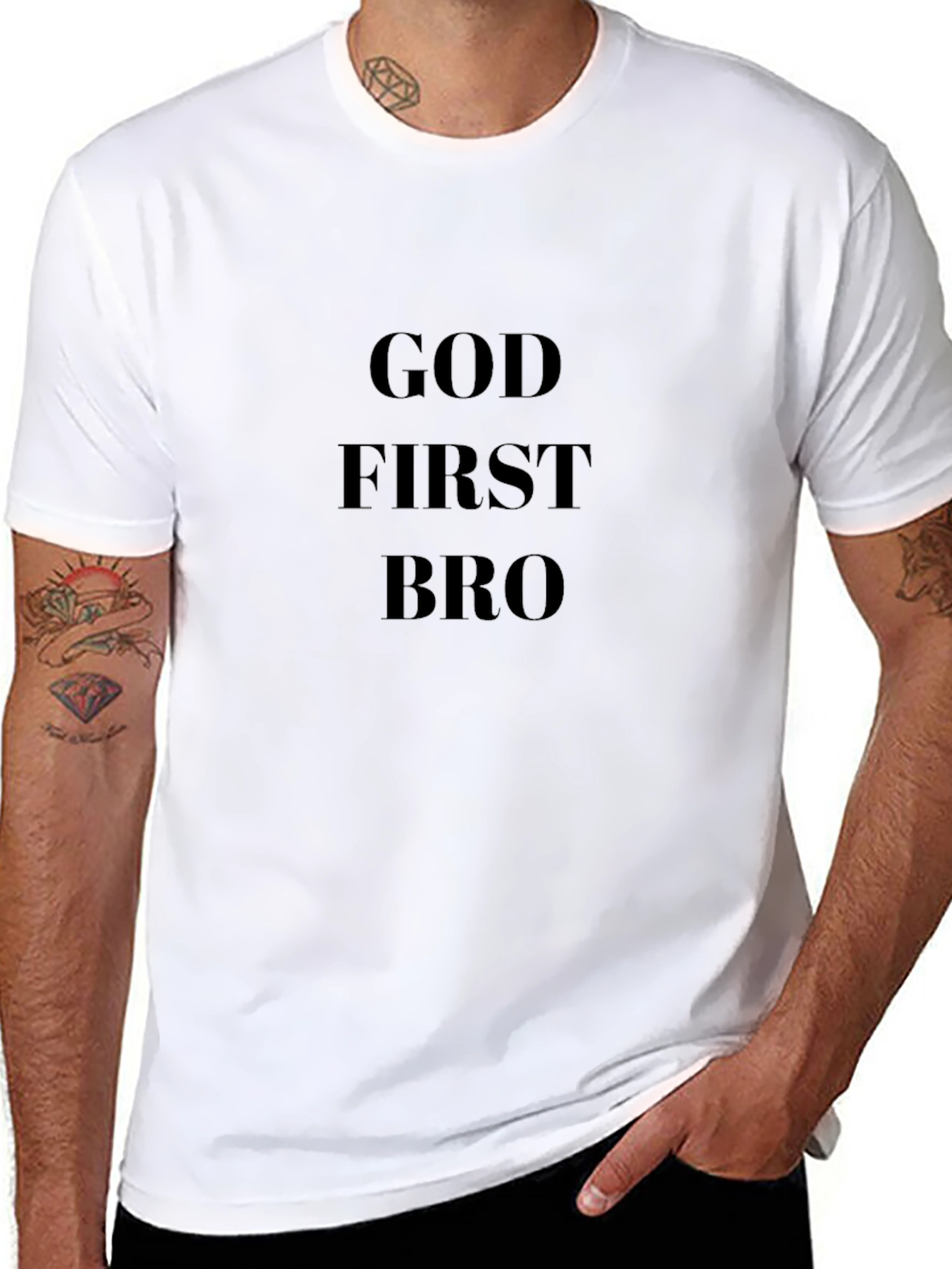 God First Bro Black T-Shirt