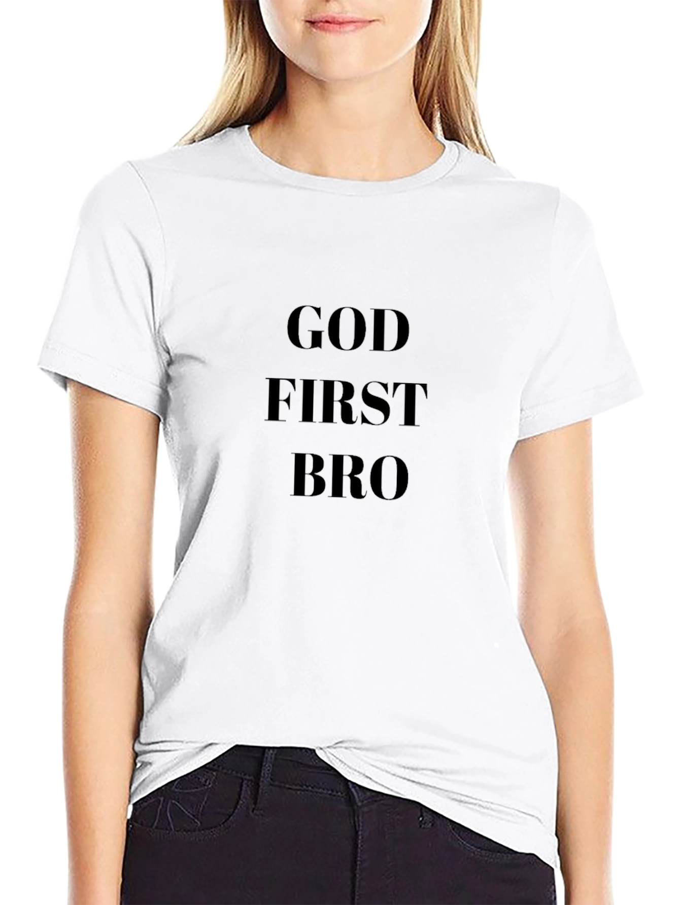 God First Bro Black T-Shirt