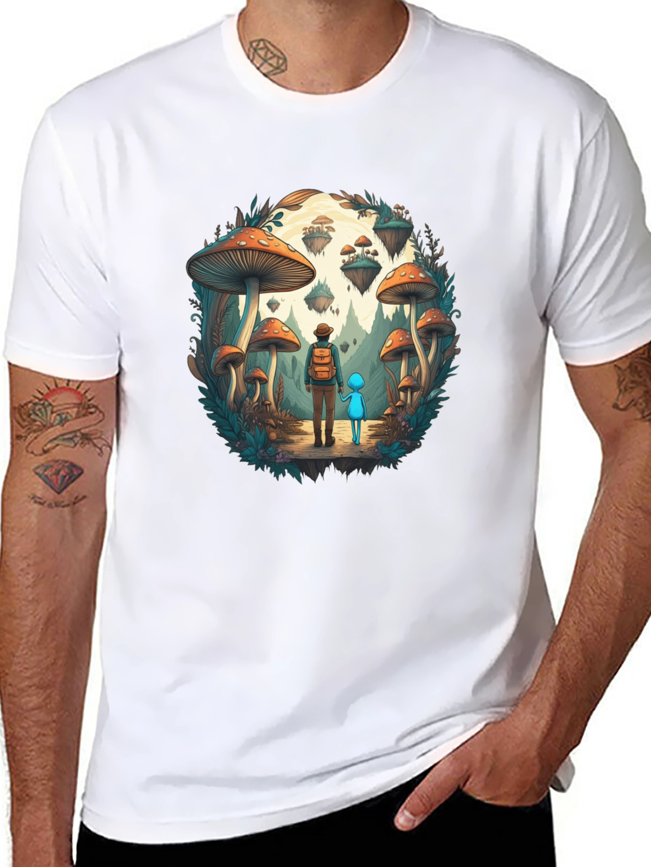 Mushroom World Adventure Graphic T-Shirt