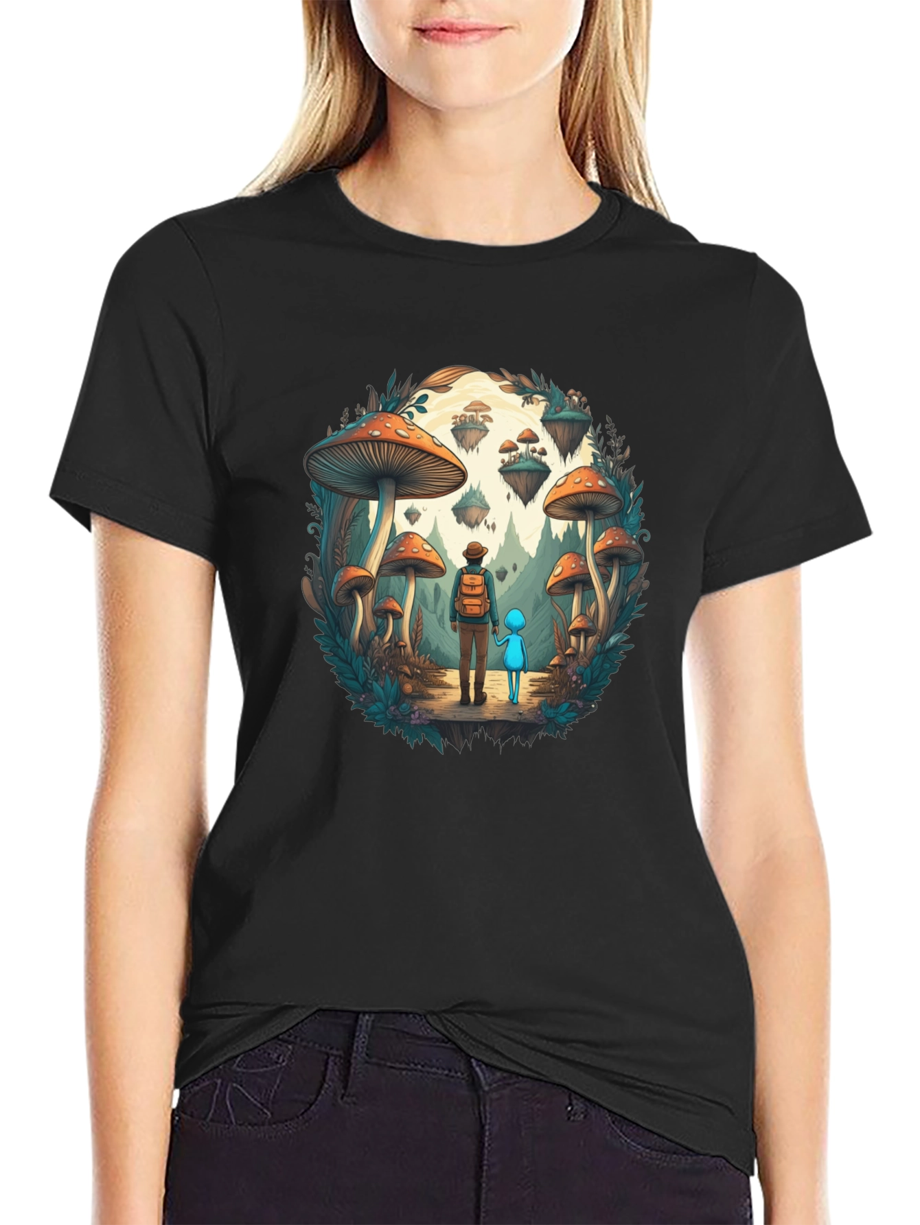 Mushroom World Adventure Graphic T-Shirt