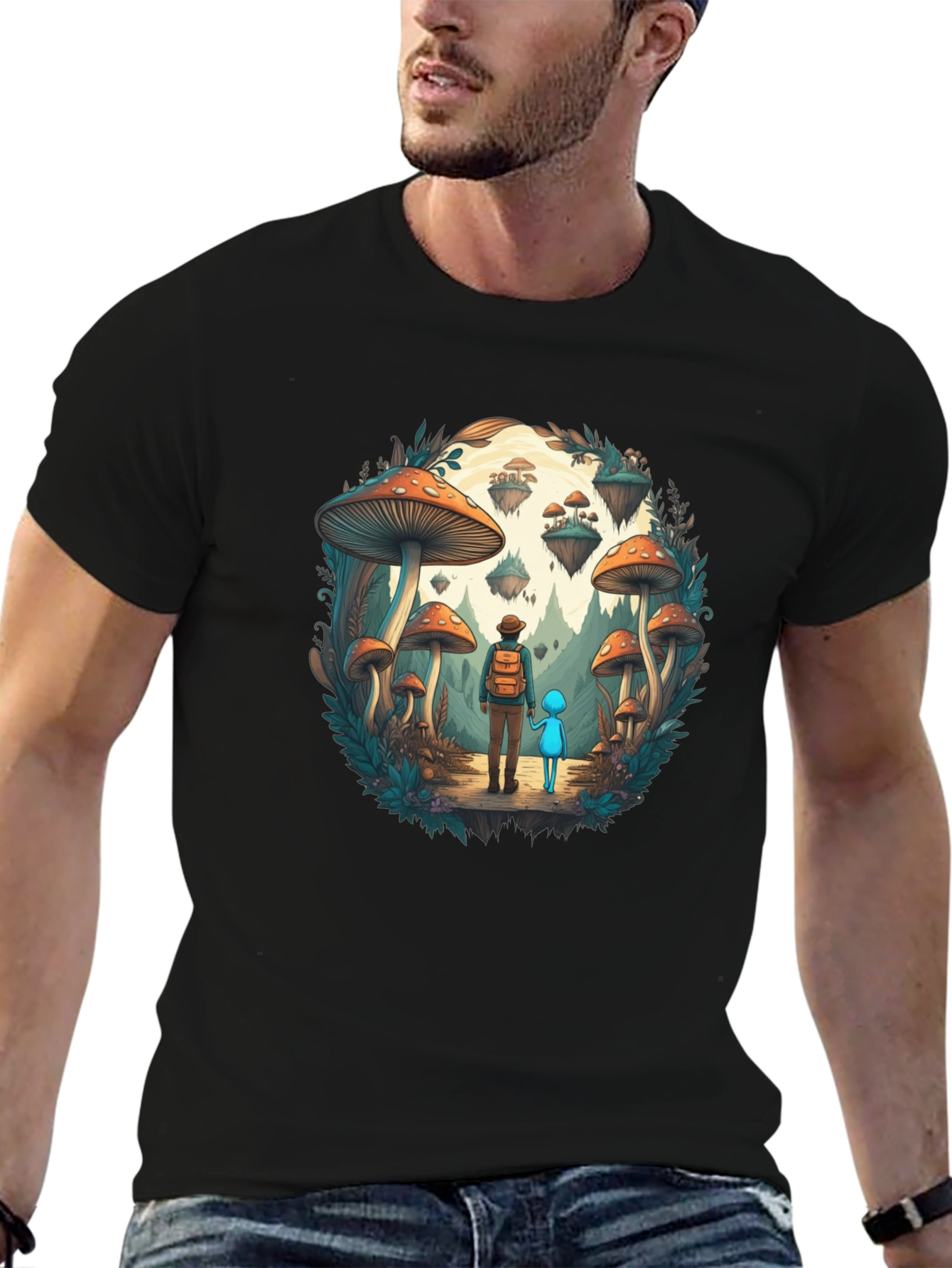 Mushroom World Adventure Graphic T-Shirt