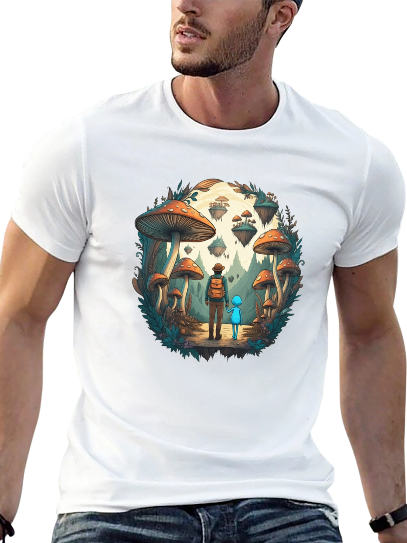 Mushroom World Adventure Graphic T-Shirt