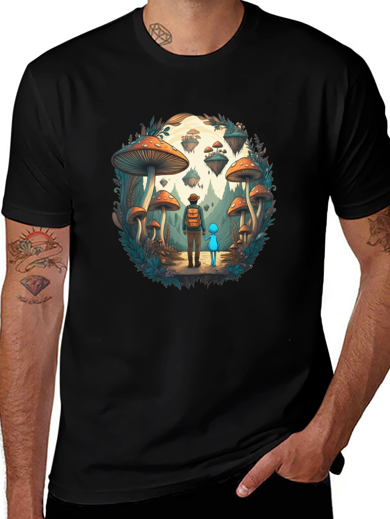 Mushroom World Adventure Graphic T-Shirt