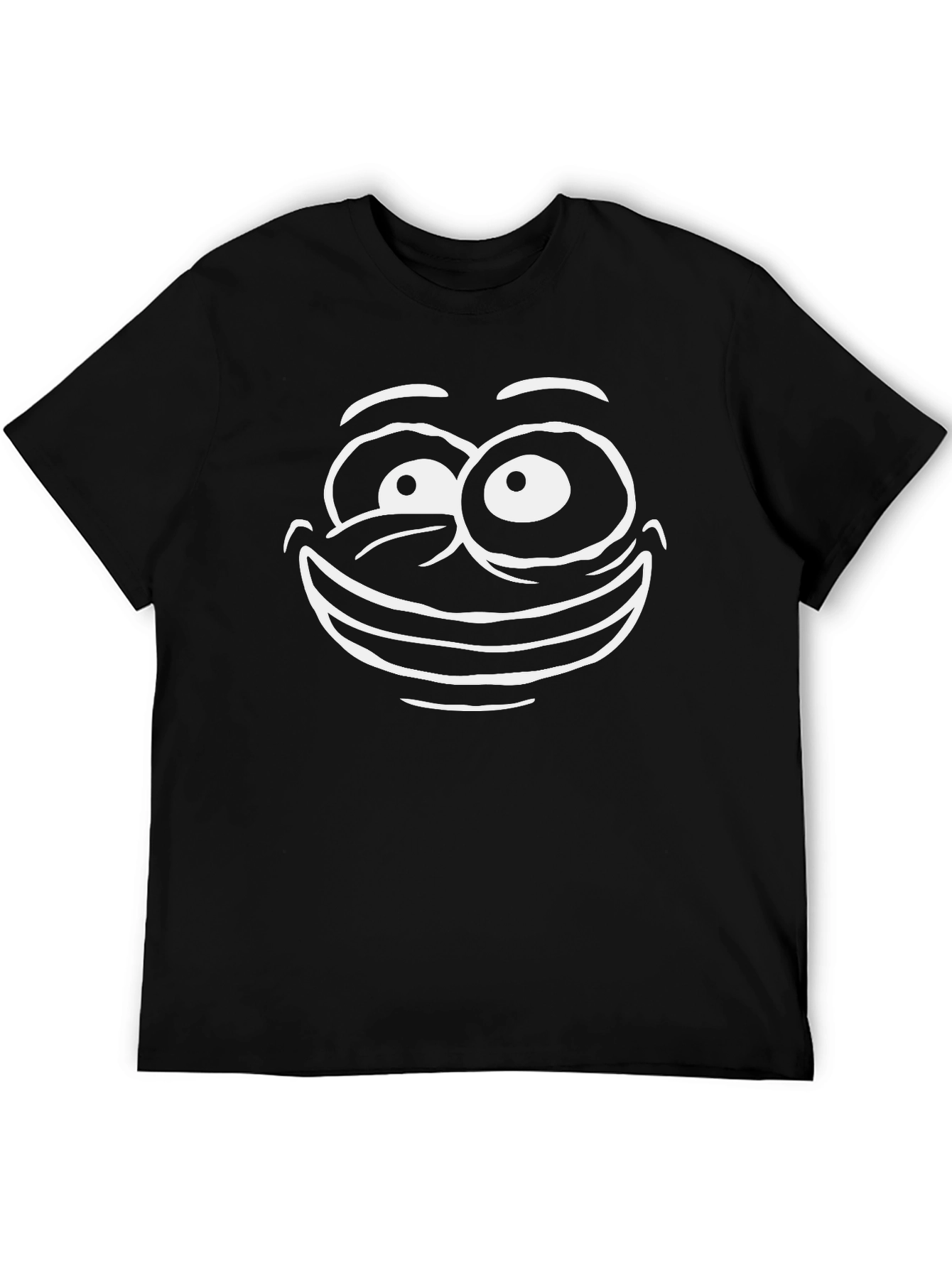 Funny Face Graphic T-Shirt - Black
