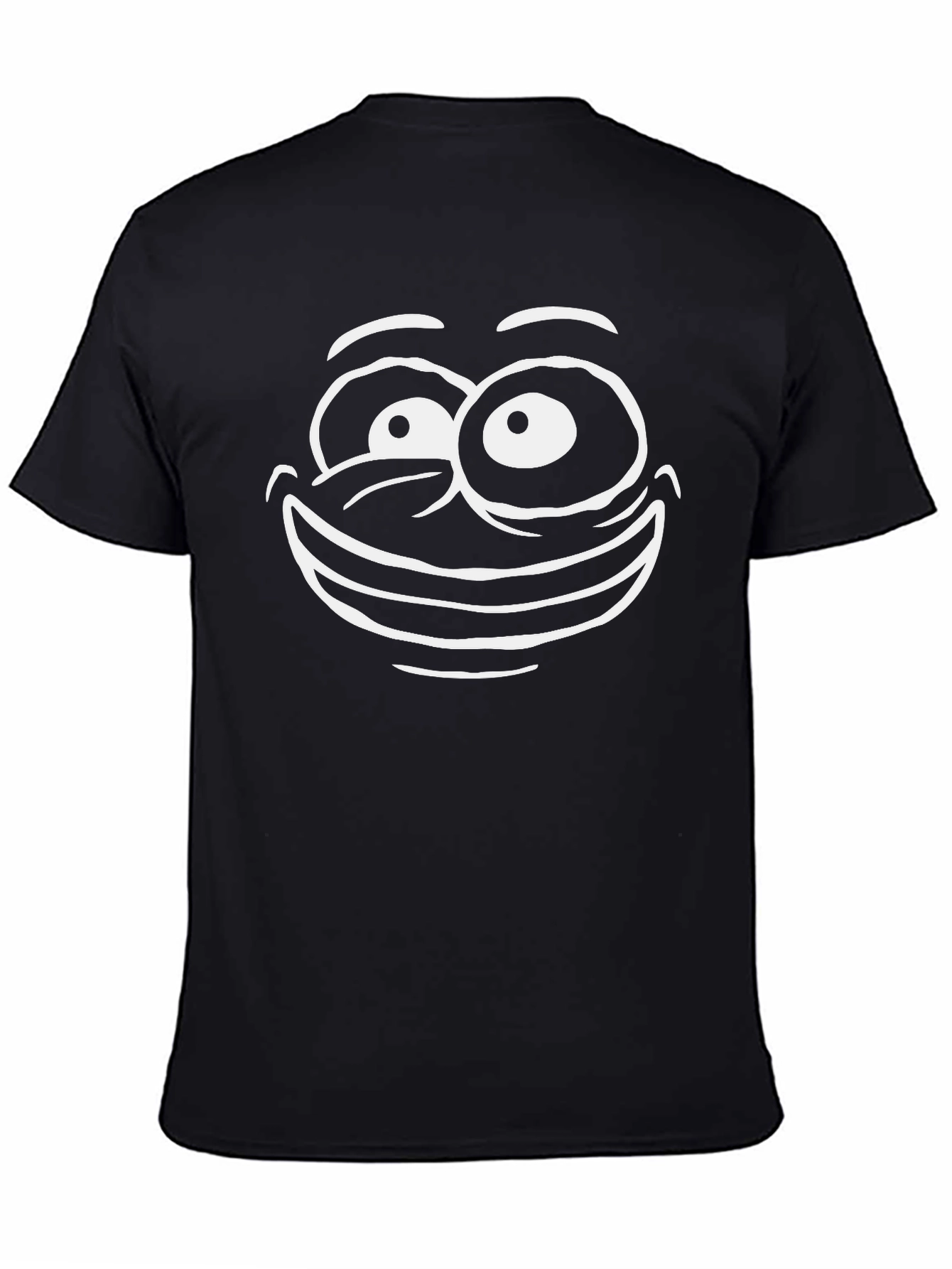 Funny Face Graphic T-Shirt - Black
