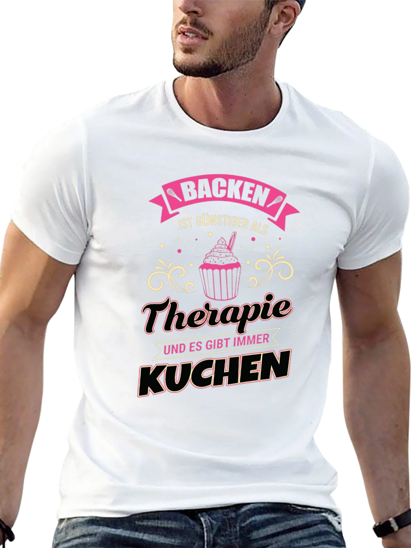 Baking Therapy T-Shirt - Novelty Tee for Bakers