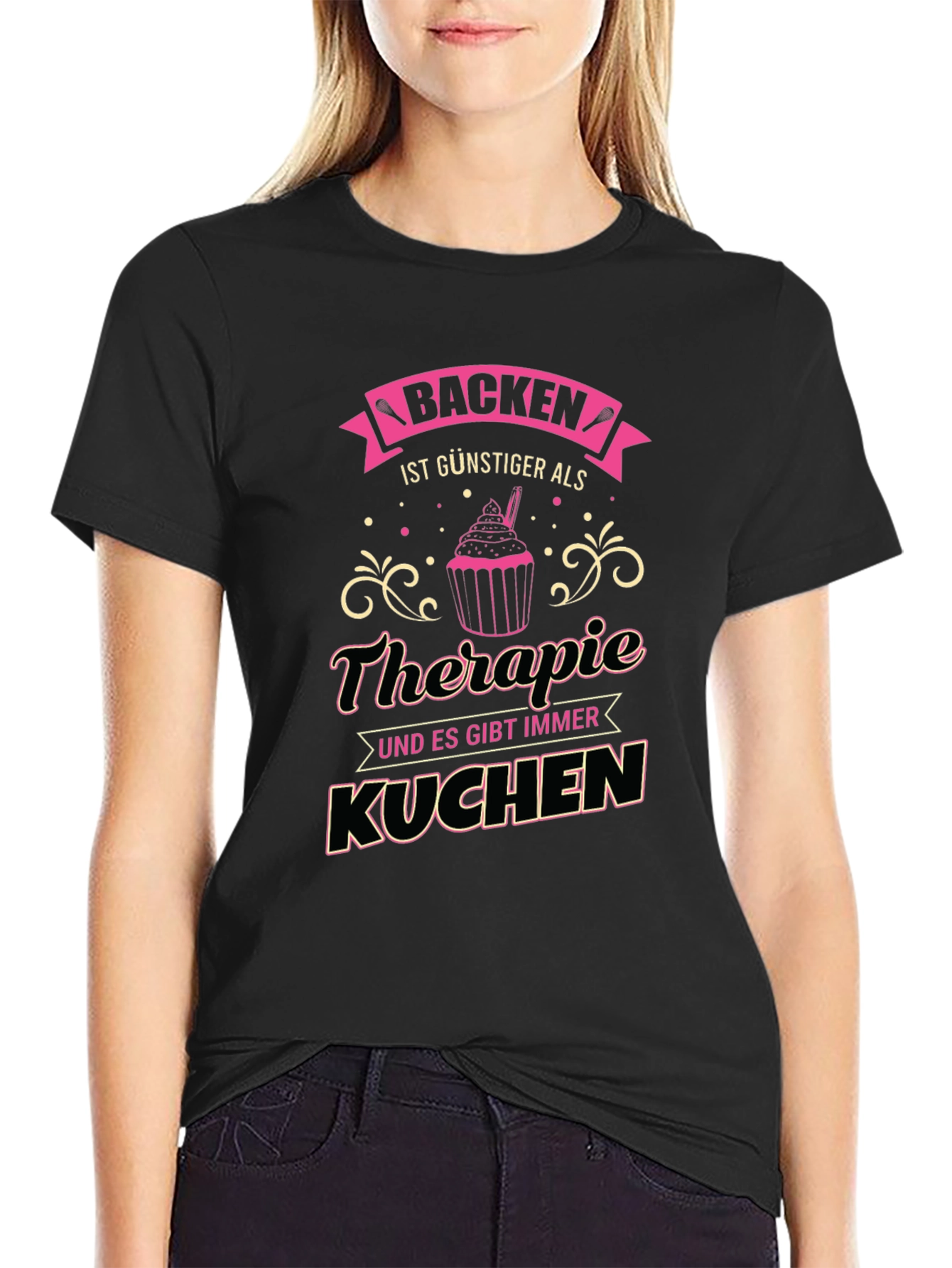 Baking Therapy T-Shirt - Novelty Tee for Bakers