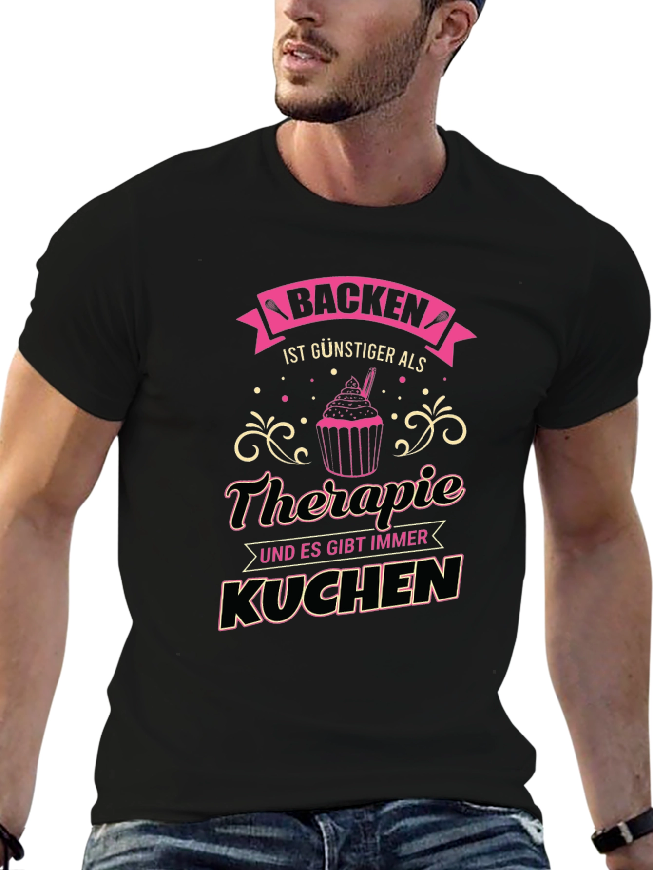 Baking Therapy T-Shirt - Novelty Tee for Bakers