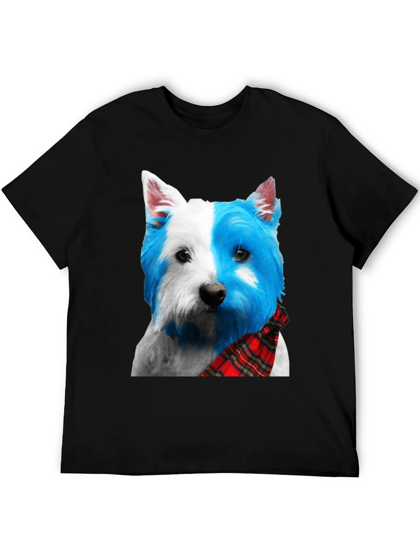 Dog Breed Plaid Scarf Tee