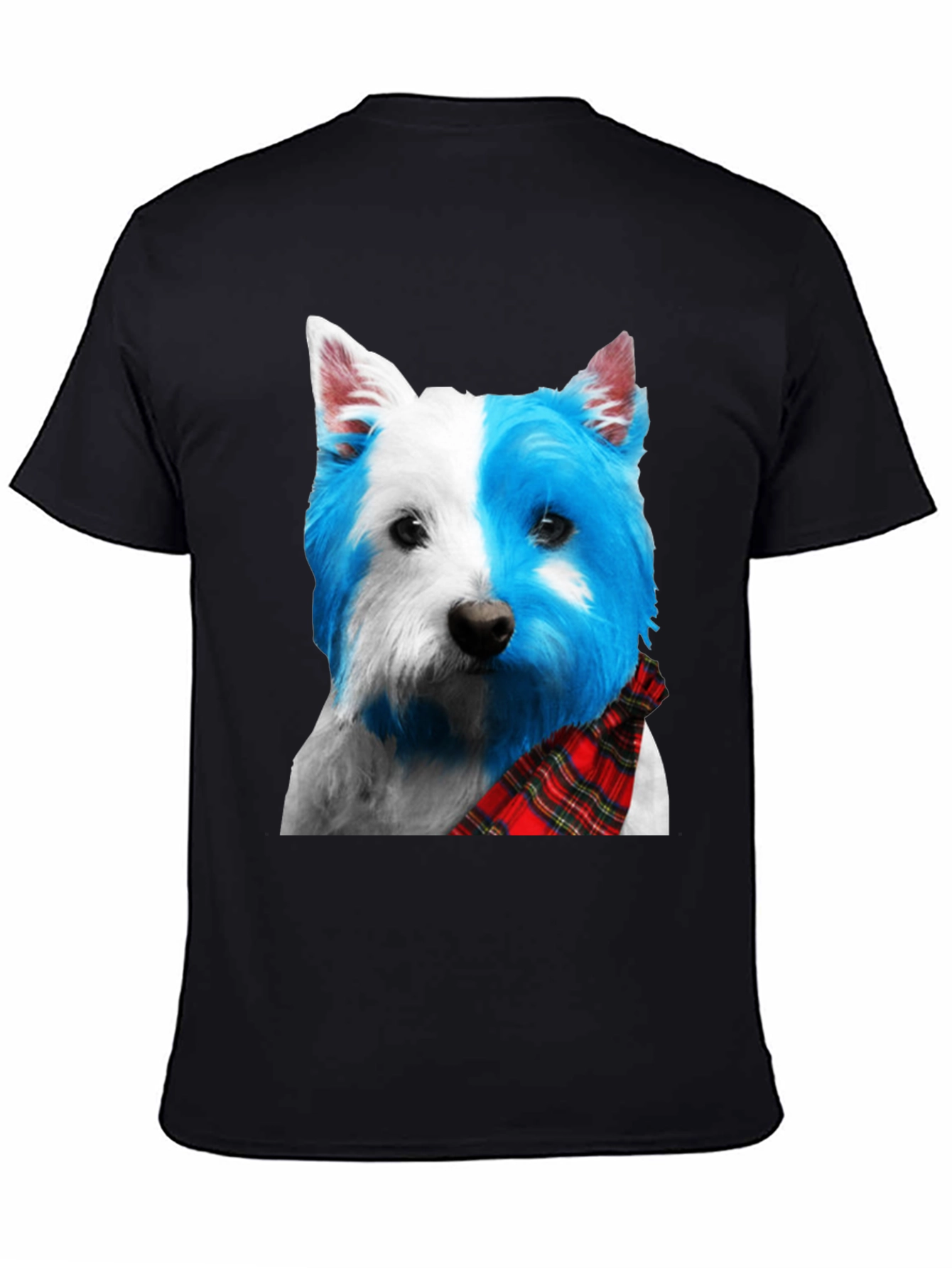 Dog Breed Plaid Scarf Tee