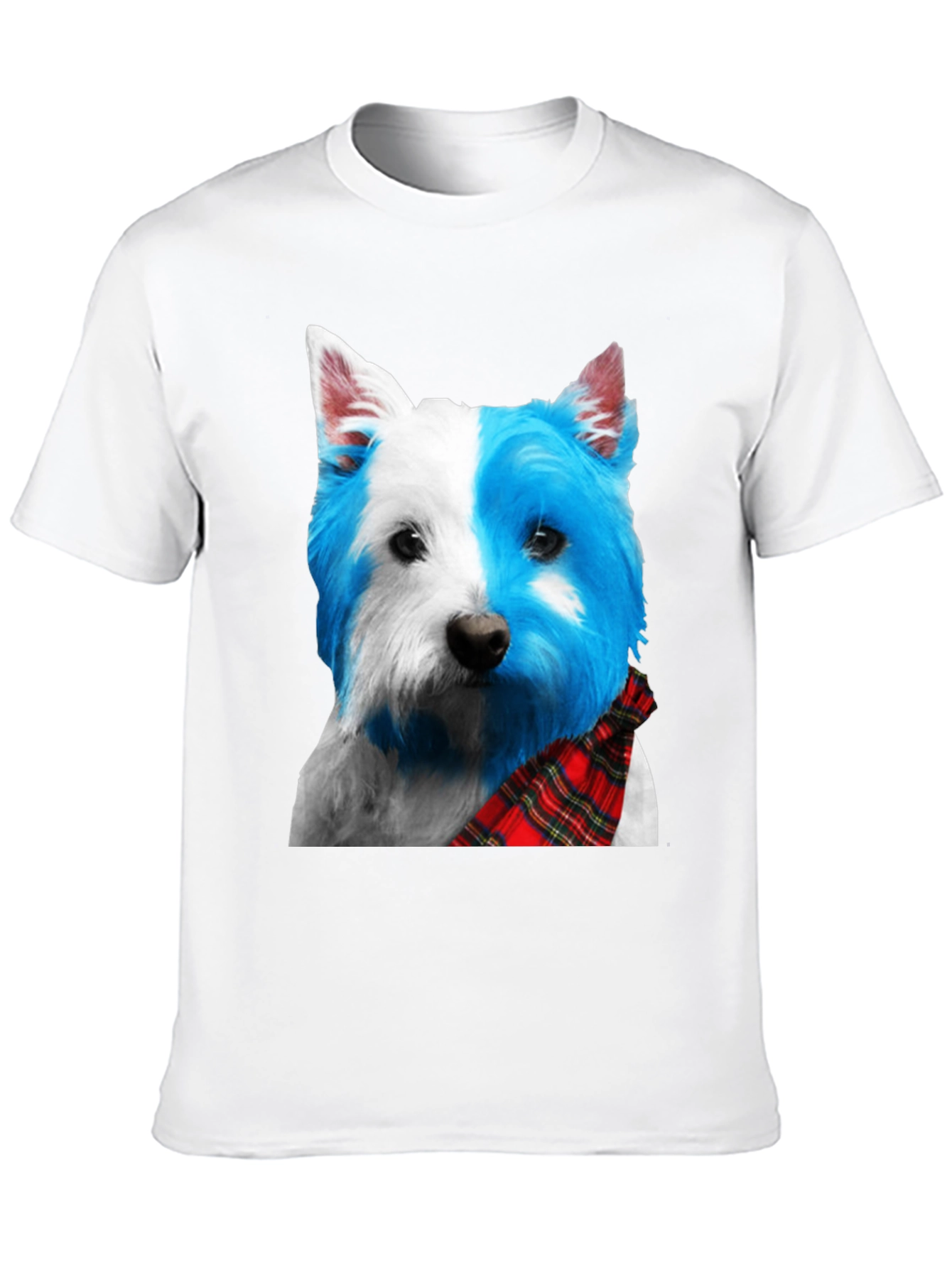 Dog Breed Plaid Scarf Tee