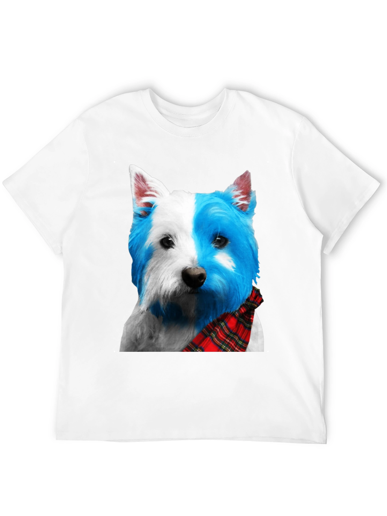 Dog Breed Plaid Scarf Tee