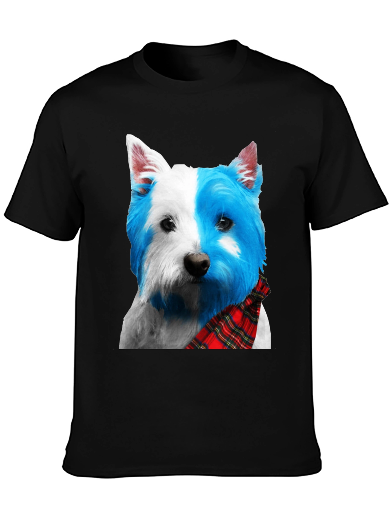 Dog Breed Plaid Scarf Tee
