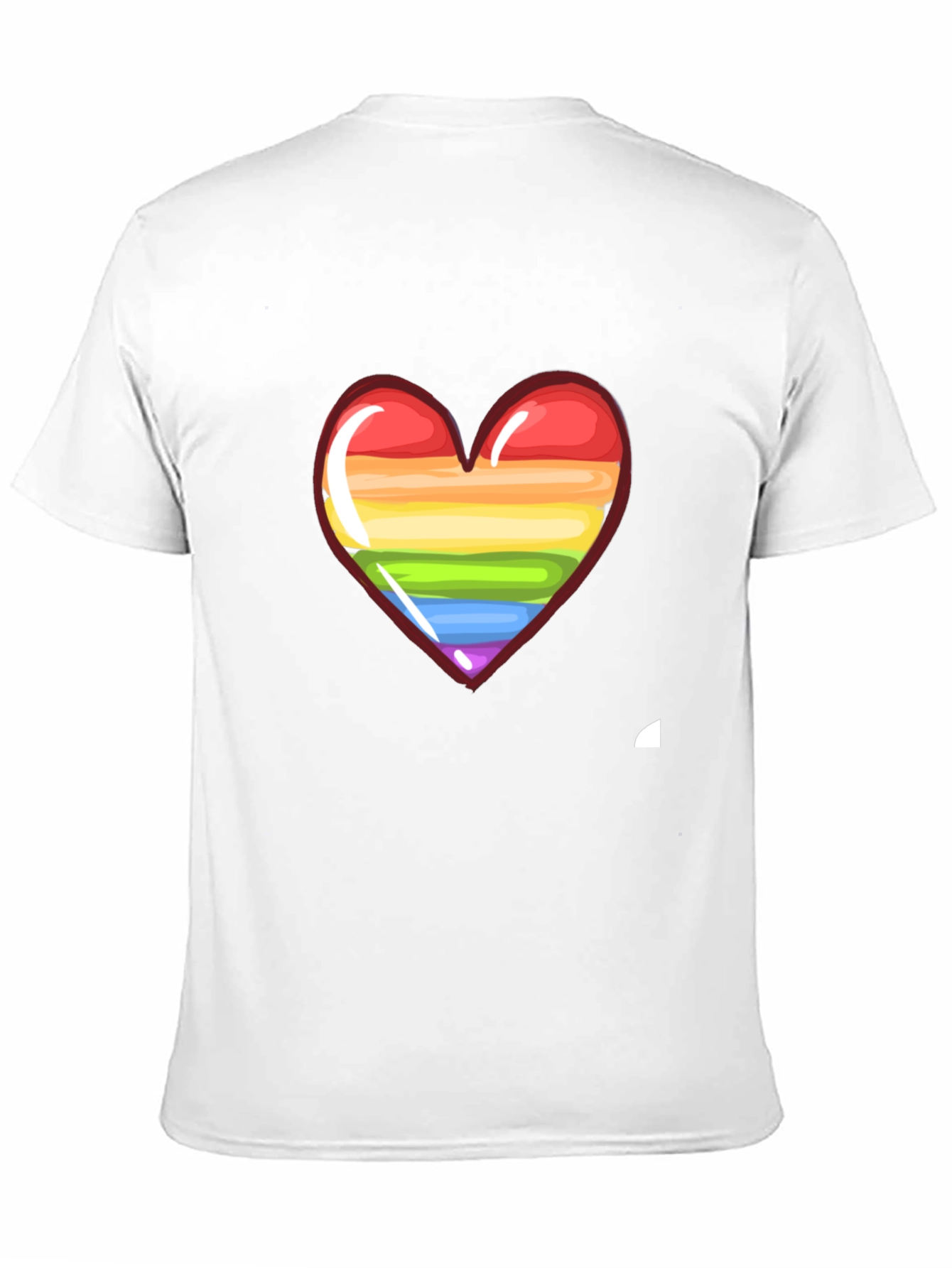 LGBT Pride Heart Graphic Tee - Black