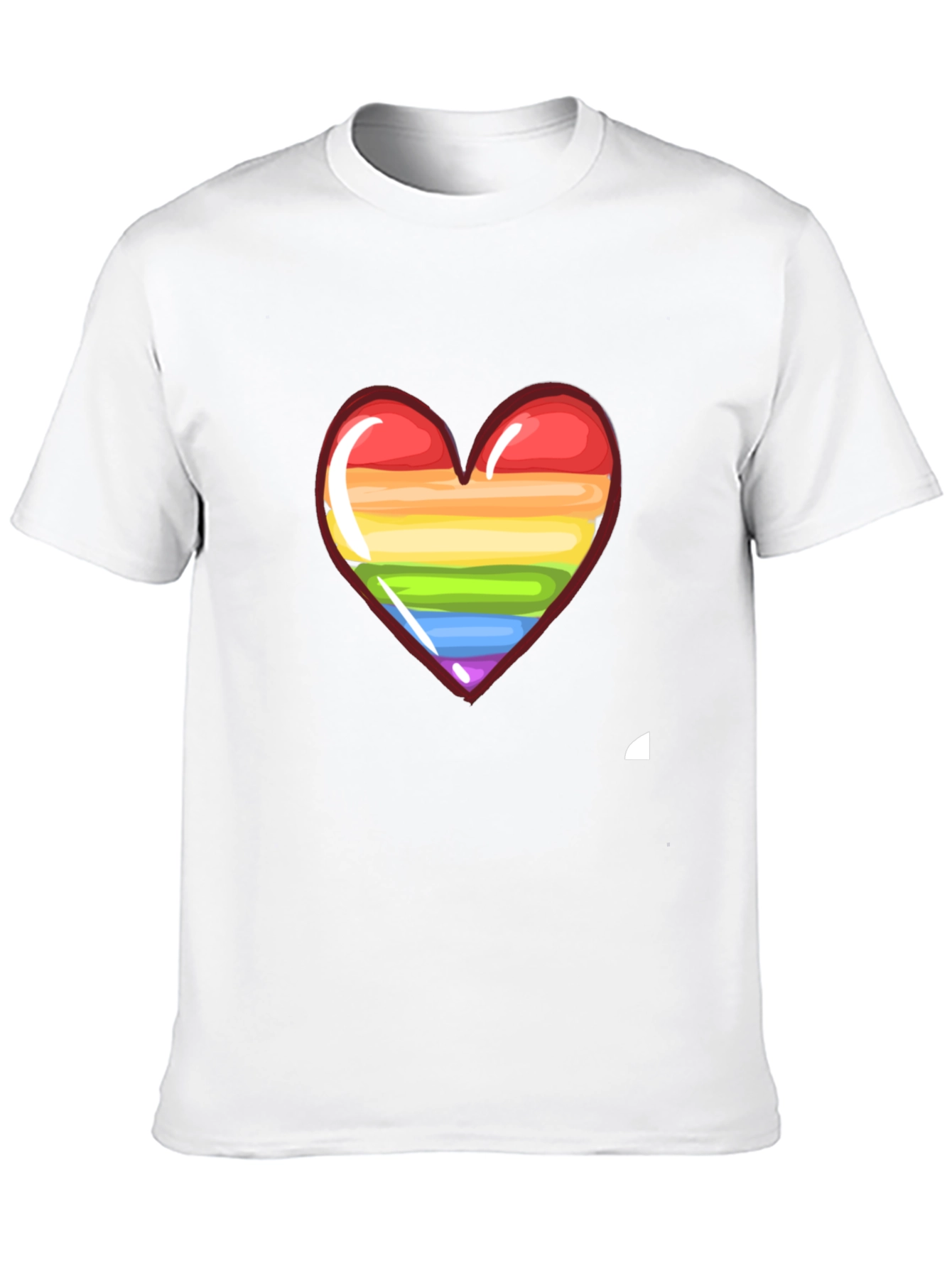 LGBT Pride Heart Graphic Tee - Black
