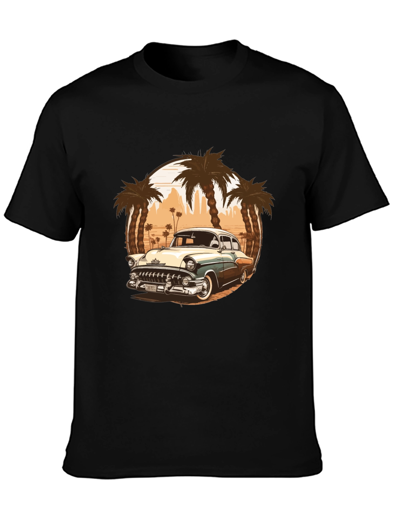 Classic Car & Palm Trees T-Shirt