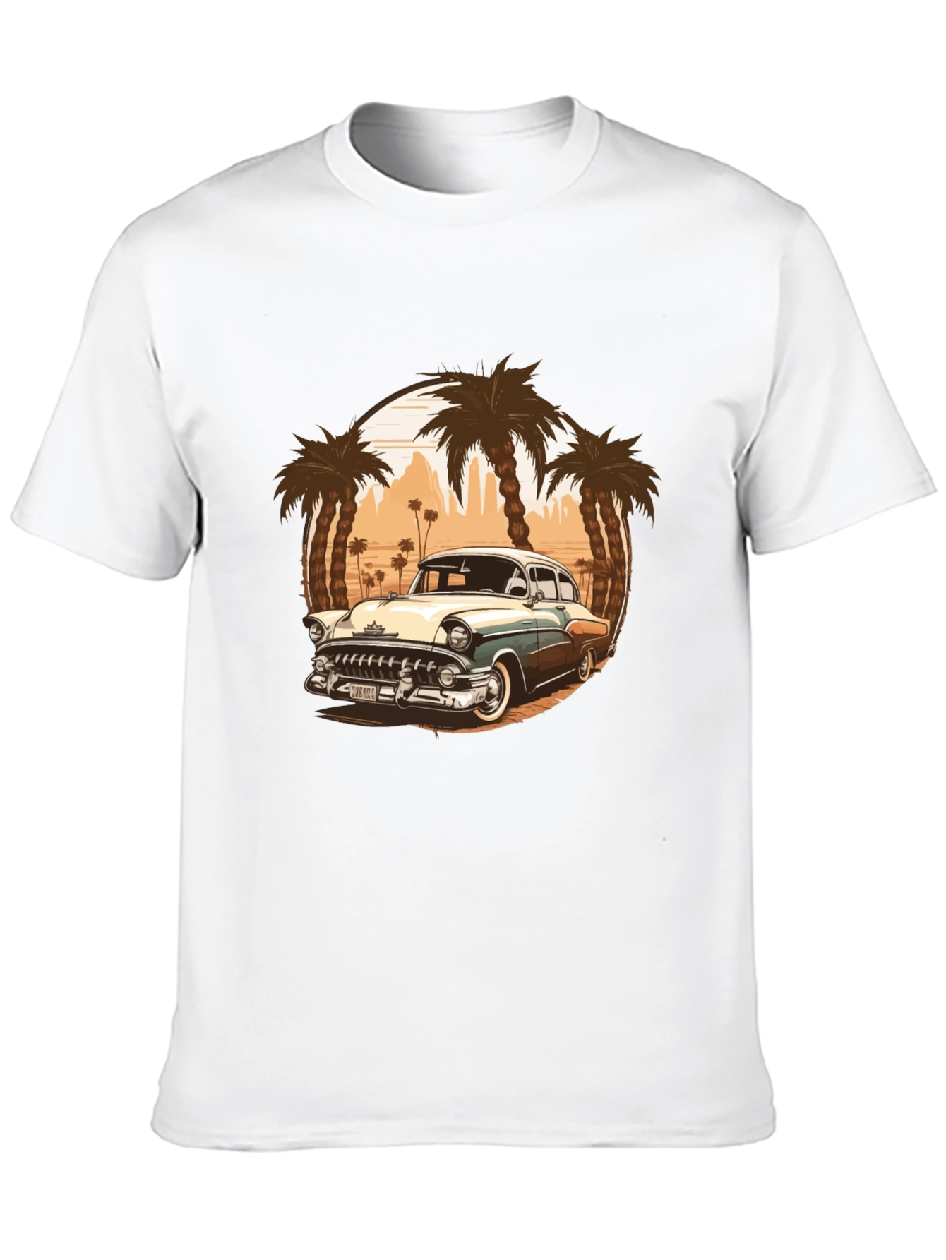 Classic Car & Palm Trees T-Shirt