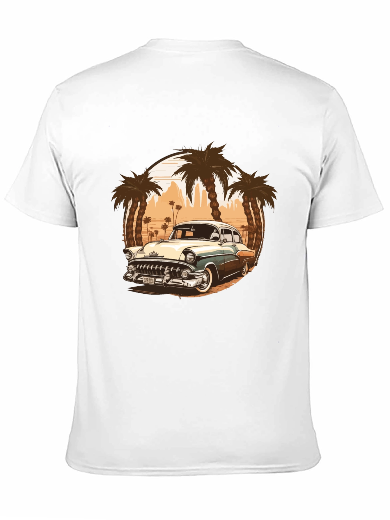 Classic Car & Palm Trees T-Shirt