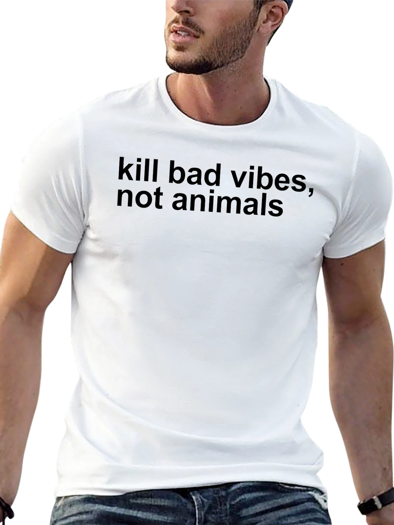 Kill Bad Vibes T-Shirt - Ethical Vegan Statement Tee