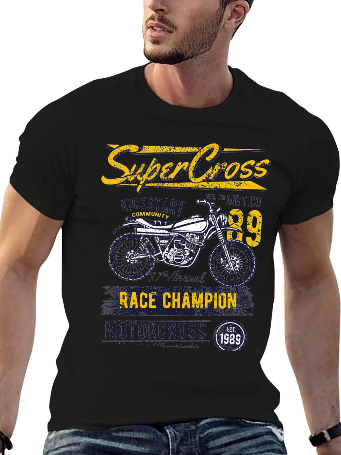 Super Cross Motocross Graphic T-Shirt