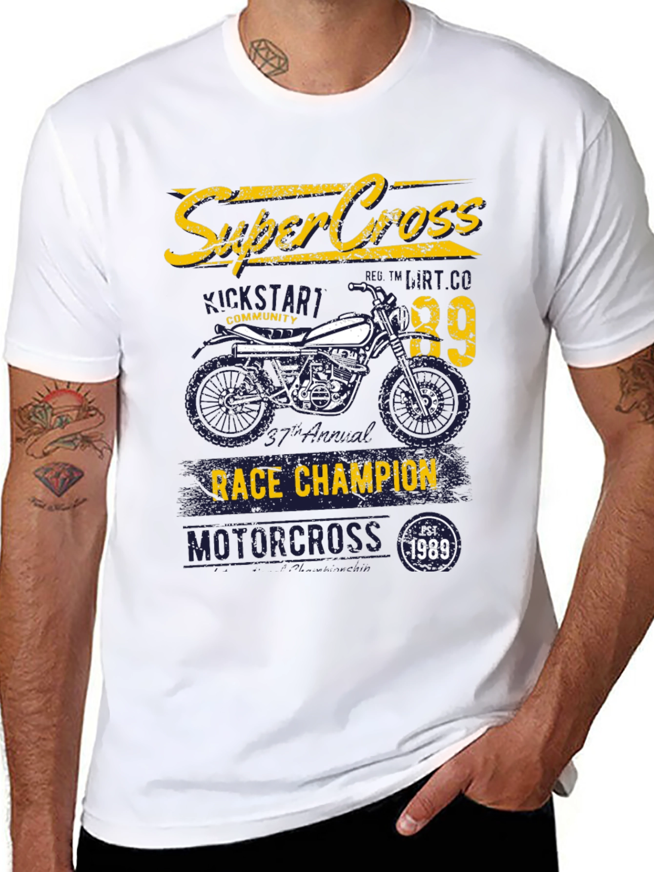 Super Cross Motocross Graphic T-Shirt