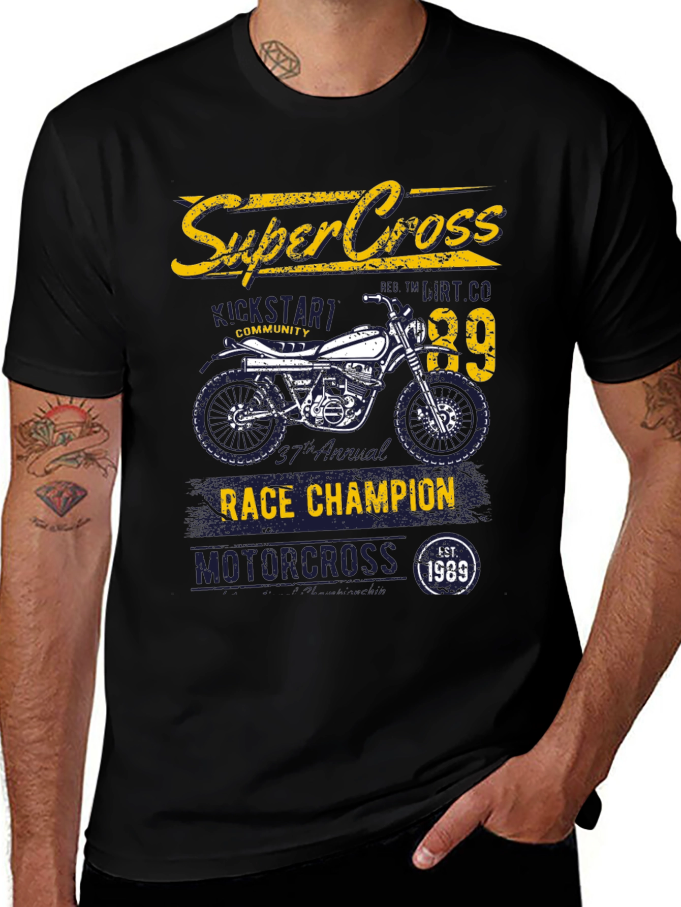 Super Cross Motocross Graphic T-Shirt