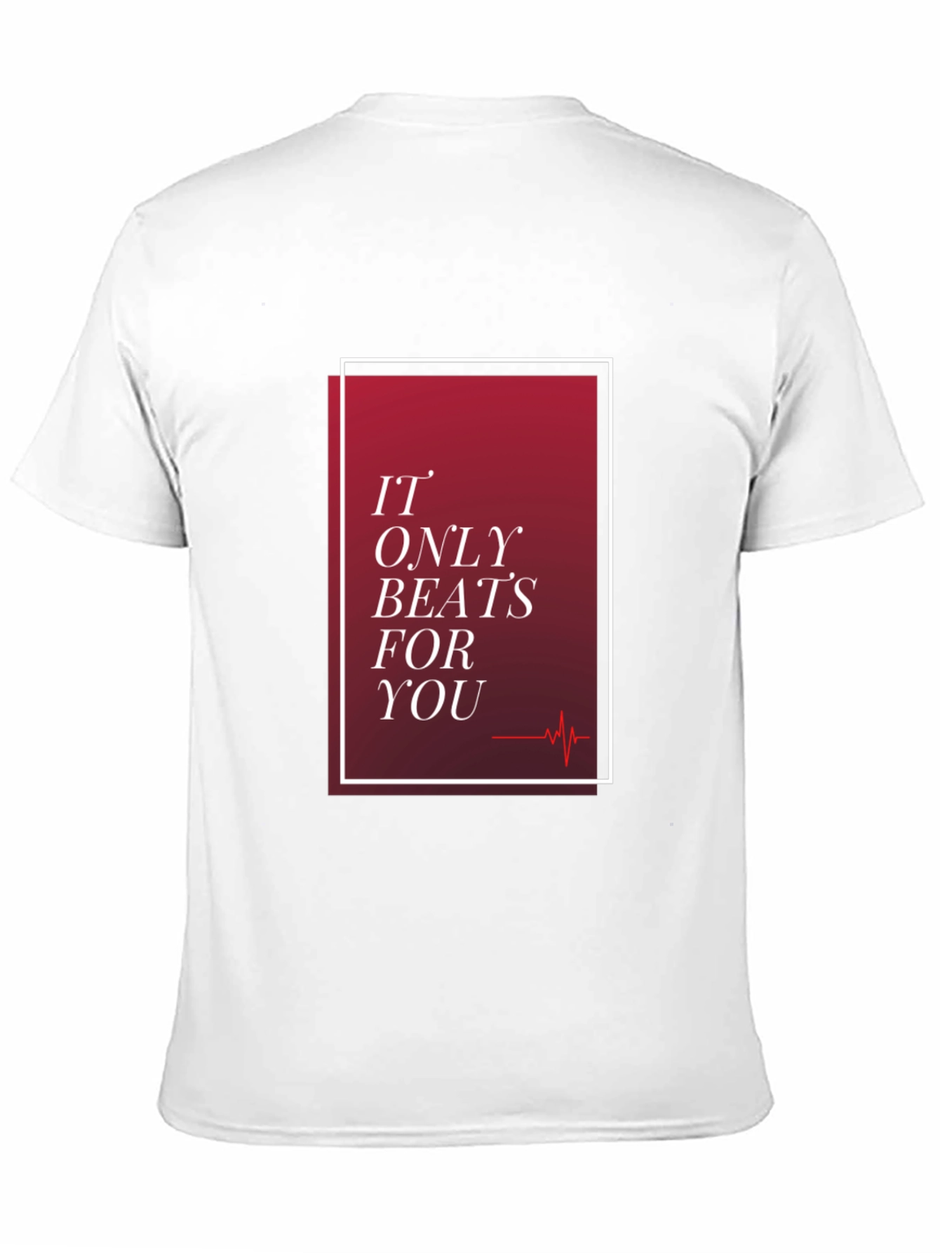Romantic Heartbeat Graphic Tee - Black
