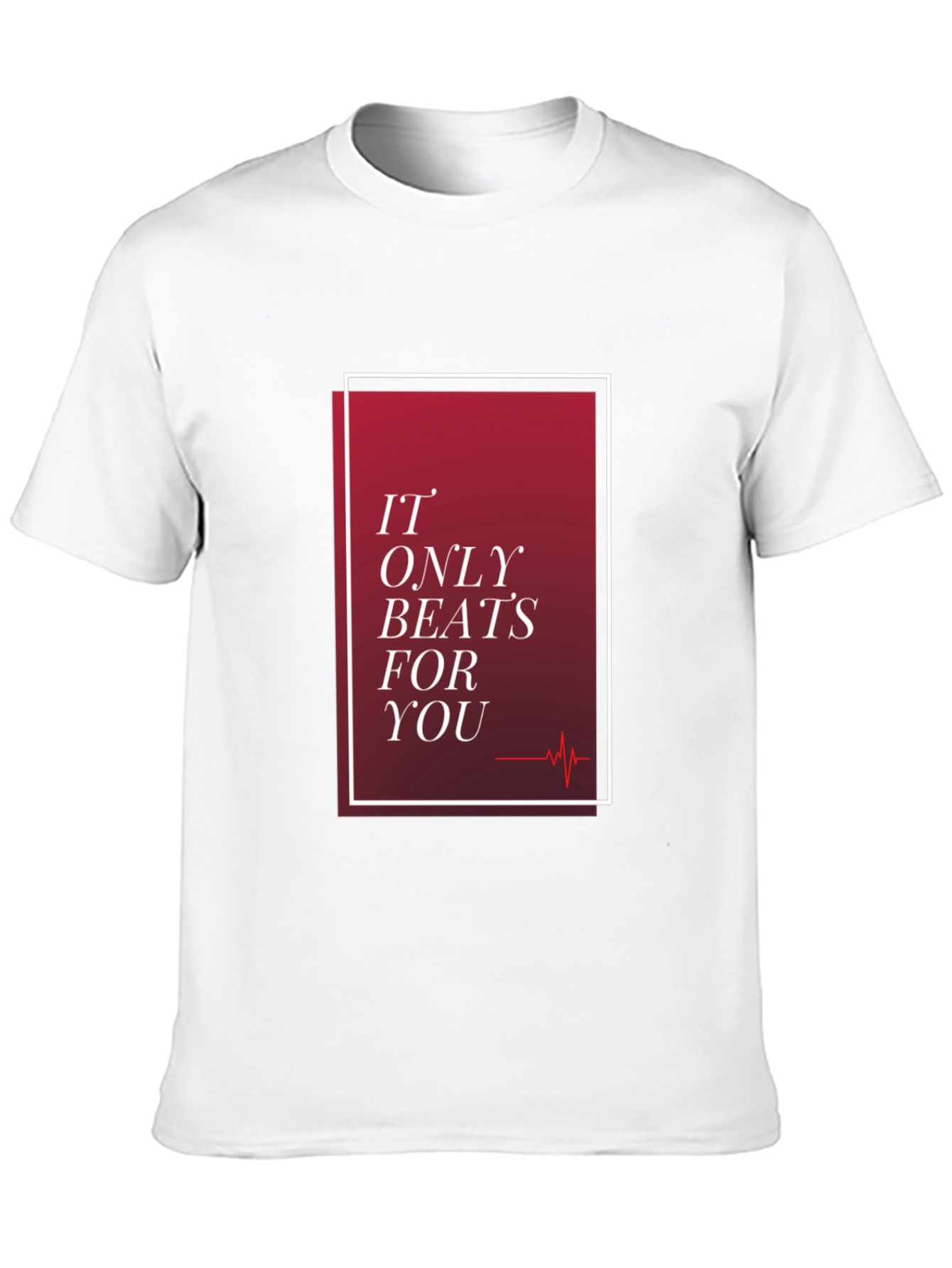 Romantic Heartbeat Graphic Tee - Black