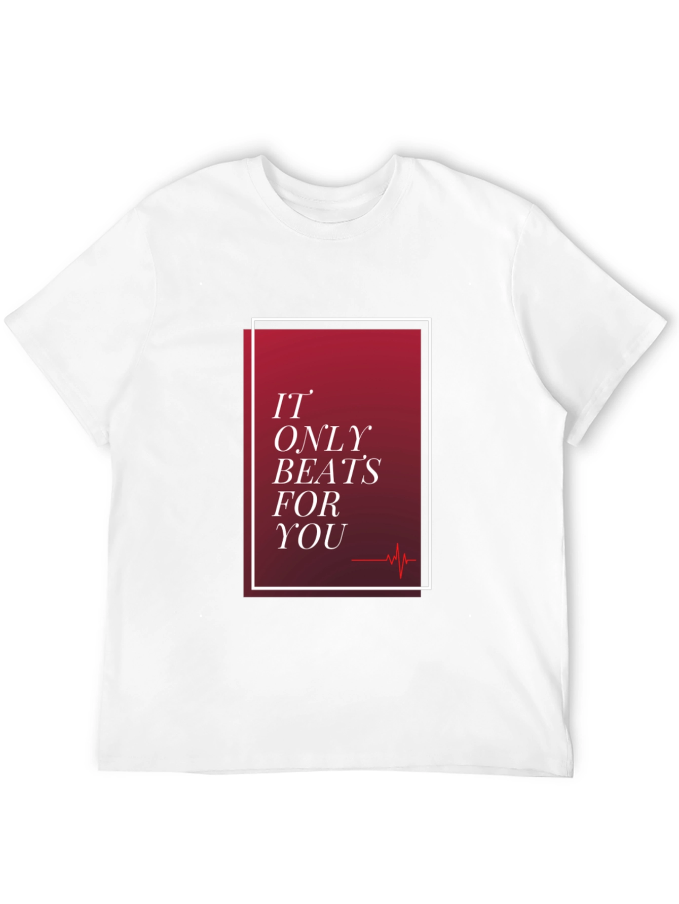 Romantic Heartbeat Graphic Tee - Black
