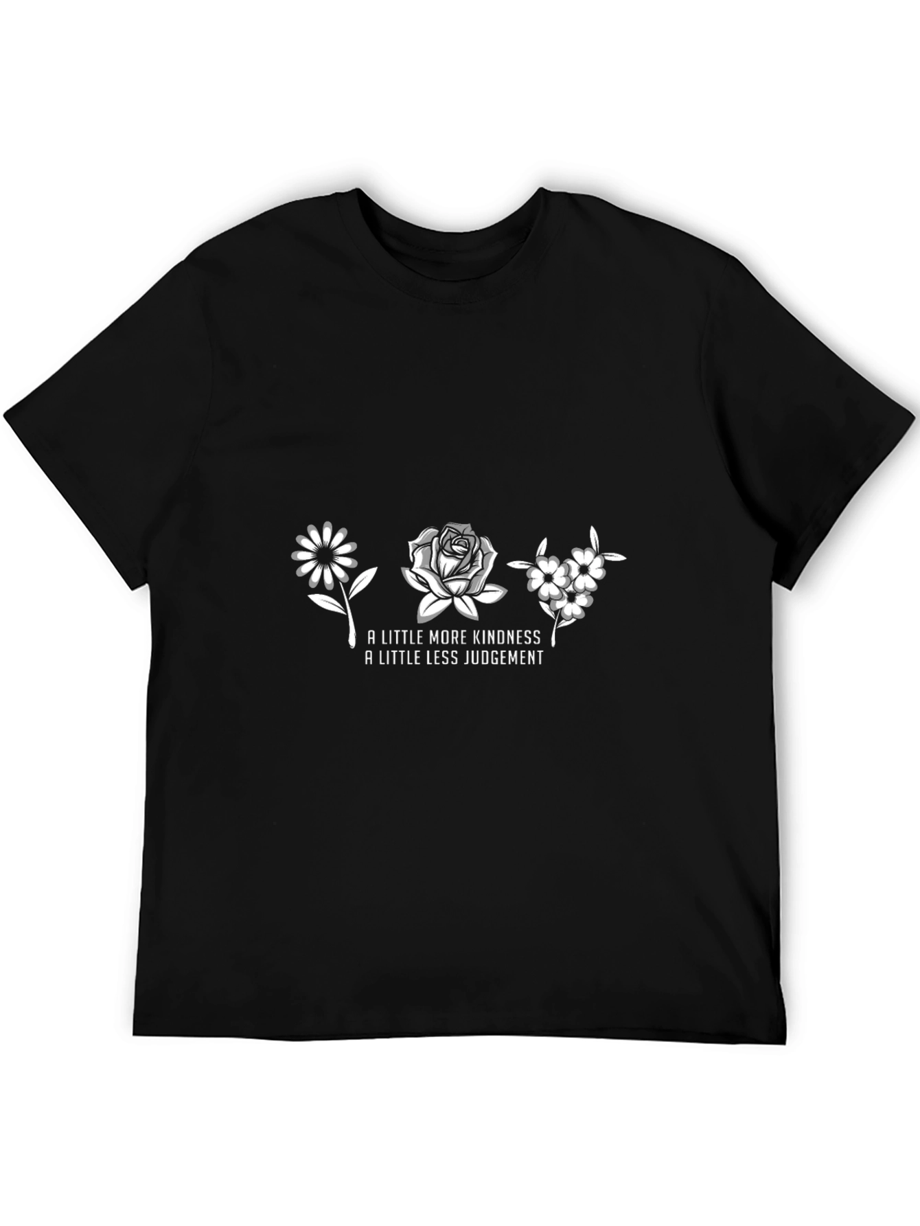 Kindness & Less Judgement Black T-Shirt
