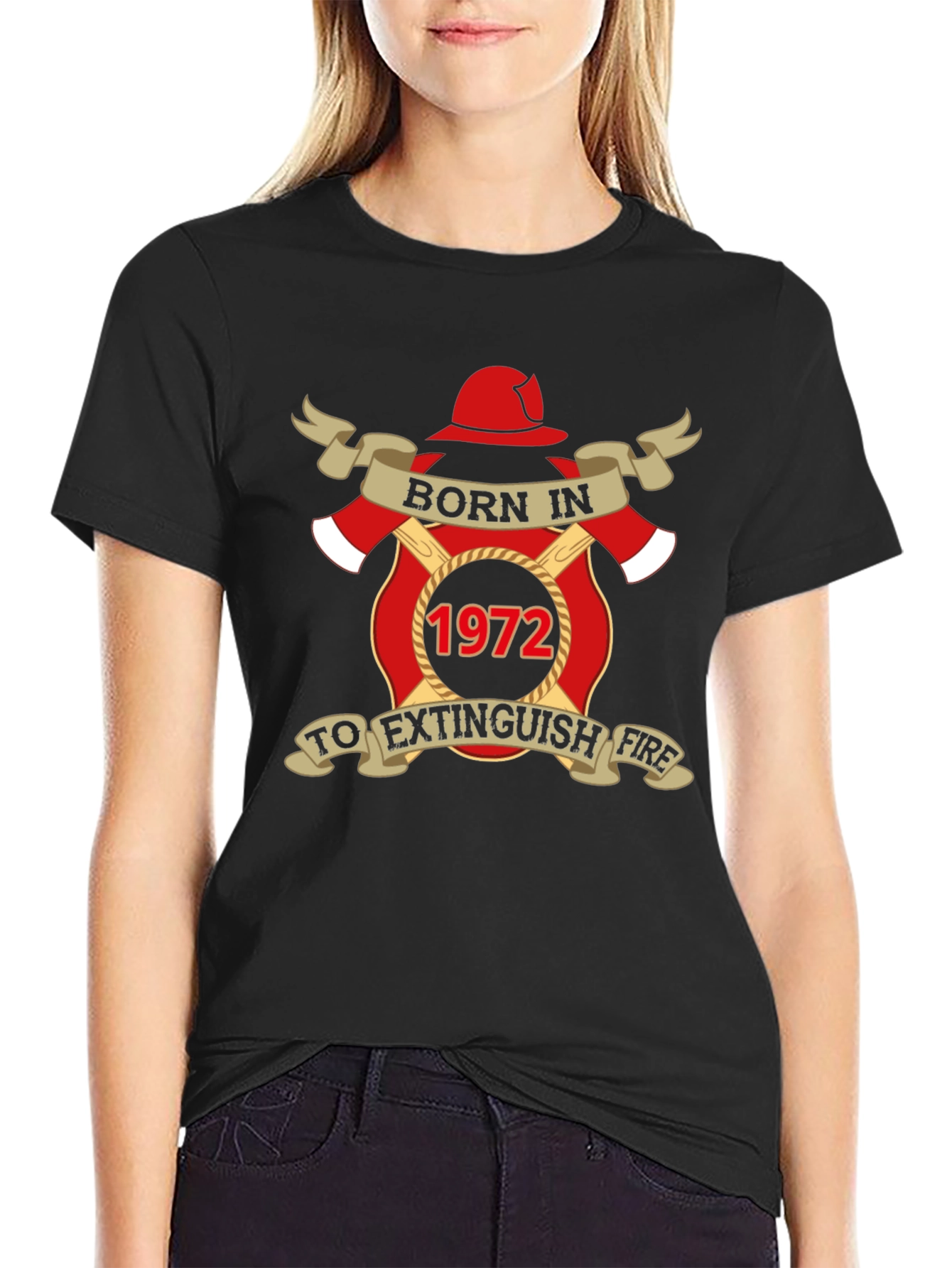 Born in 1972 Firefighter T-Shirt
