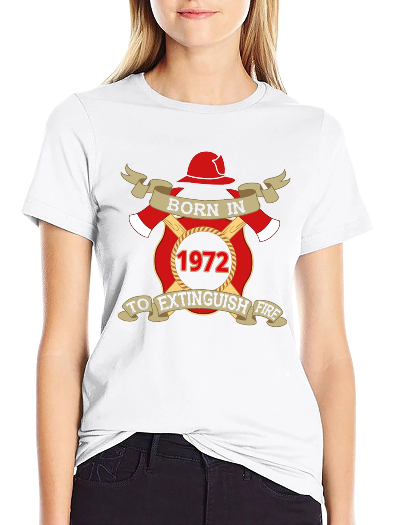 Born in 1972 Firefighter T-Shirt