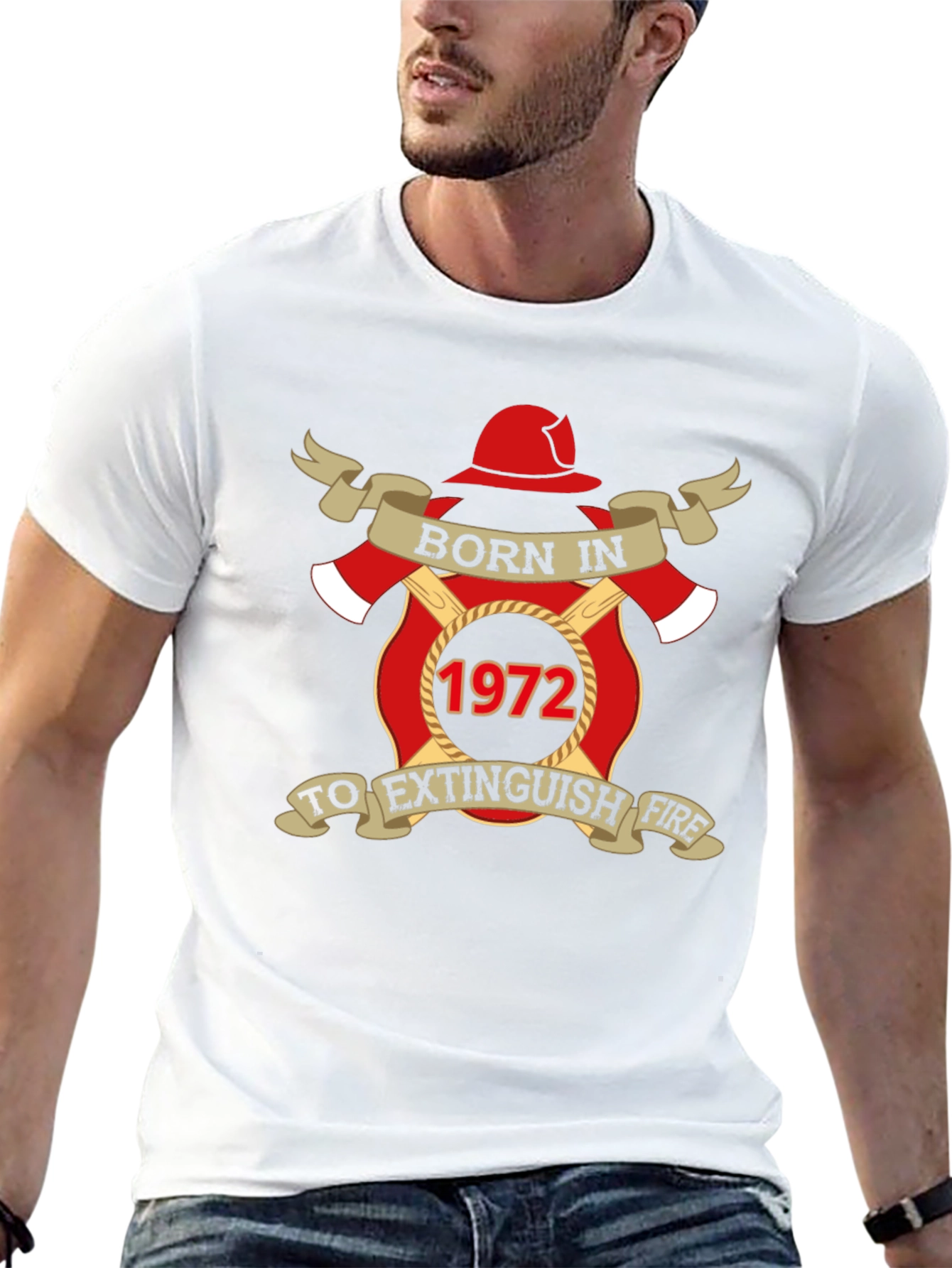 Born in 1972 Firefighter T-Shirt