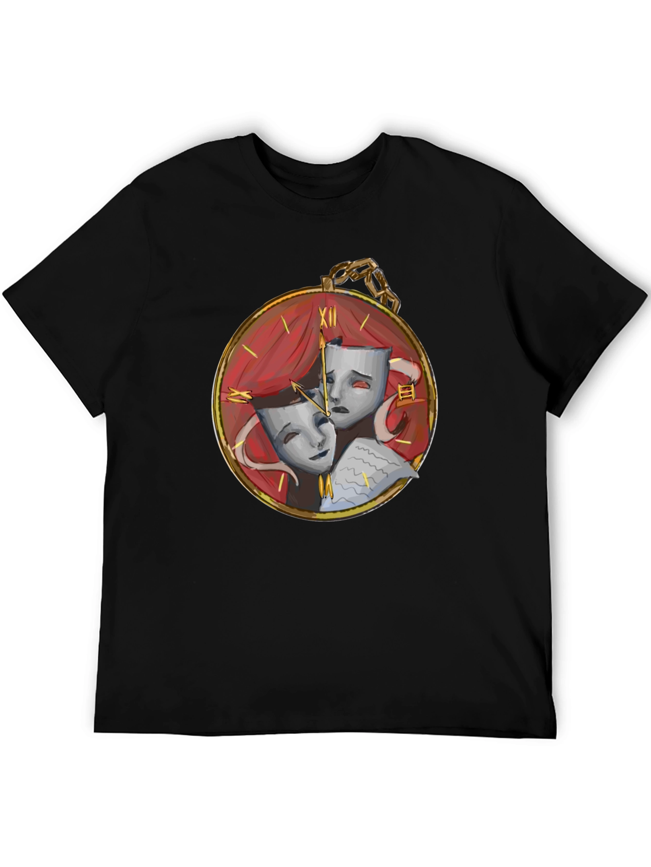 Drama Masks Pocket Watch Graphic Tee