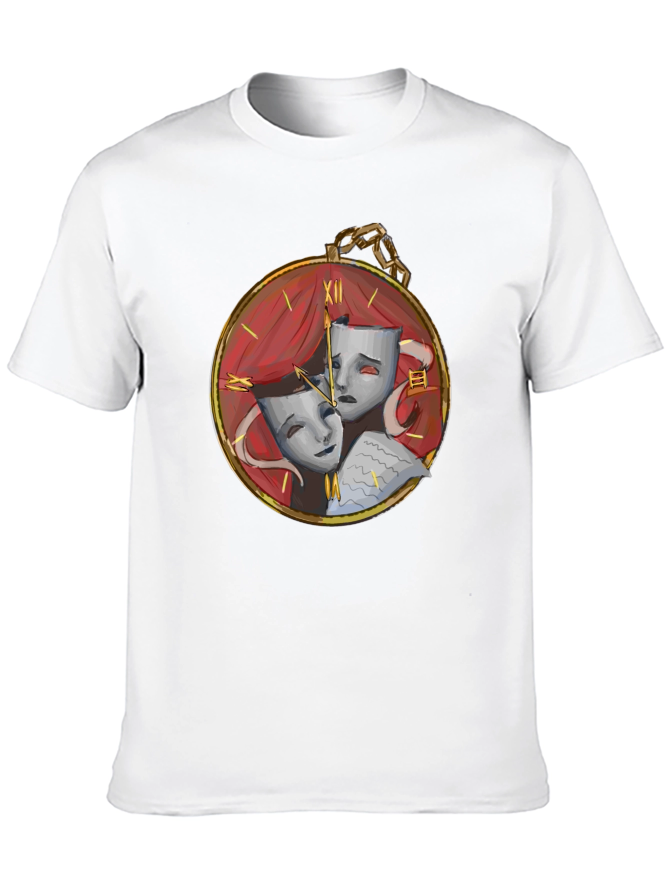 Drama Masks Pocket Watch Graphic Tee