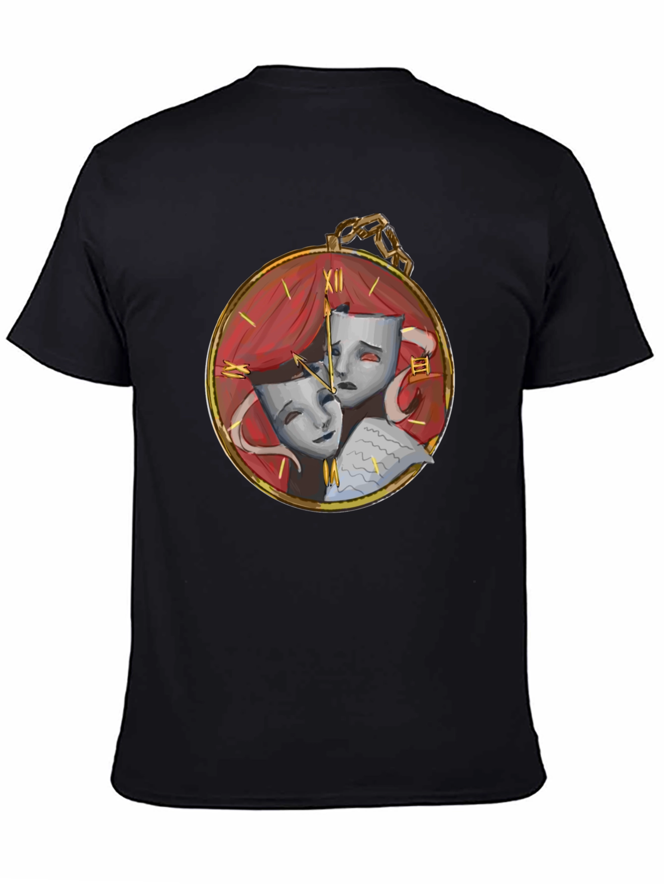 Drama Masks Pocket Watch Graphic Tee